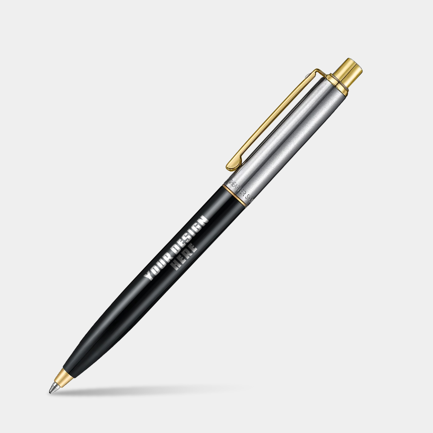 SHEAFFER® Sentinel Metal 335 Glossy Black Gold Trim Executive Ballpoint Pen w/ Gift Box