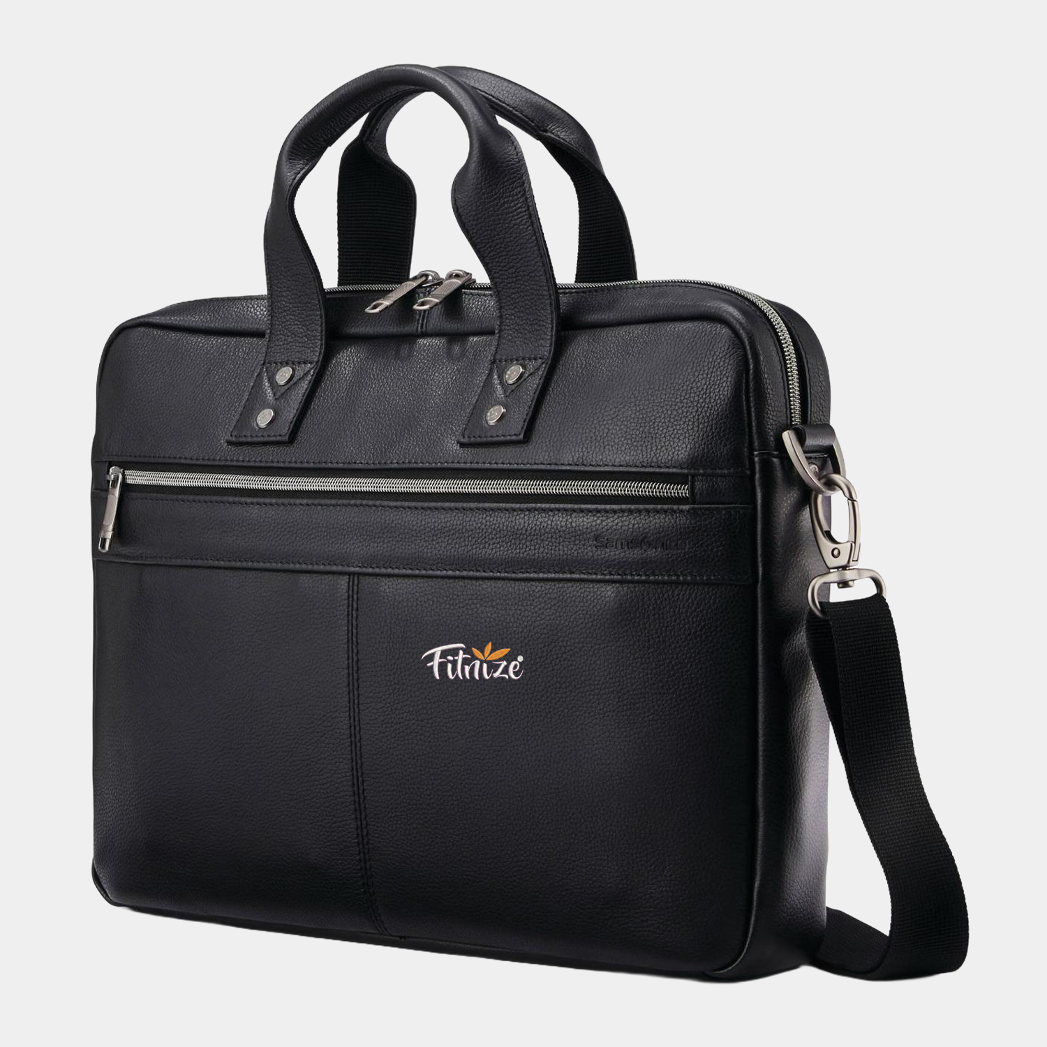 Samsonite® Classic Leather Slim Laptop Brief Bag