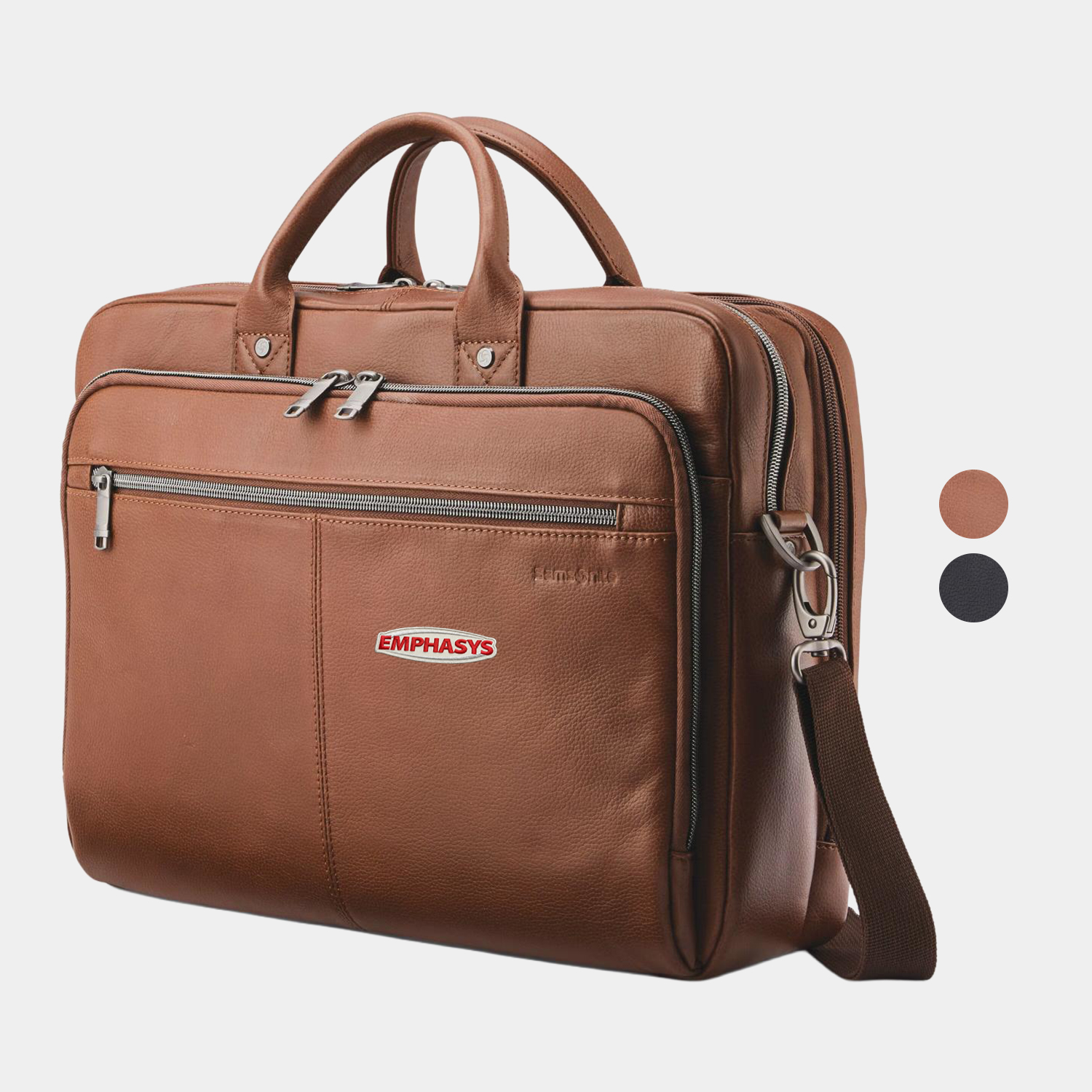 Samsonite® Classic Leather Toploader Brief Bag