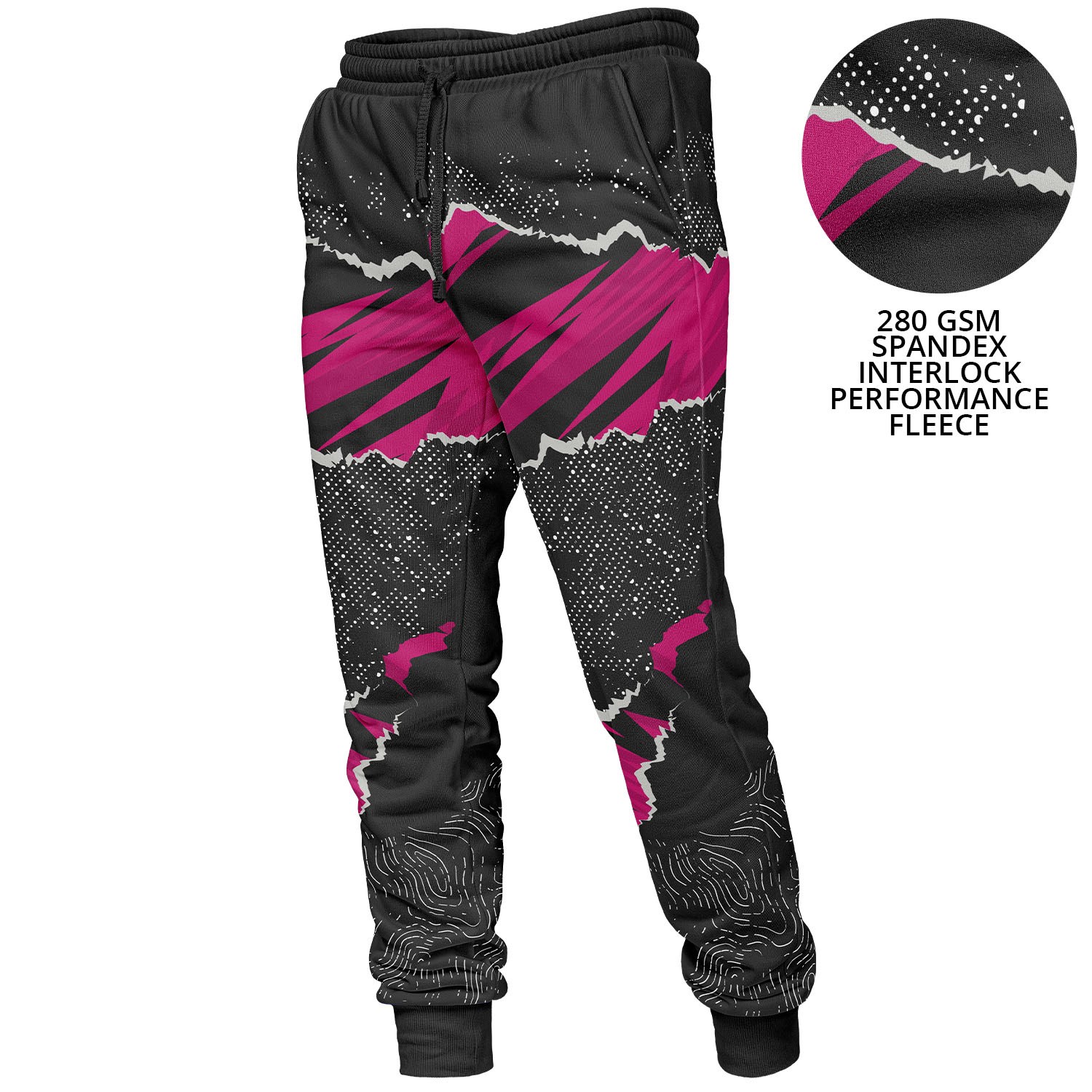 Women's 280GSM Spandex Interlock Fleece Sweatpants w/Fade & Wrinkle Resistant