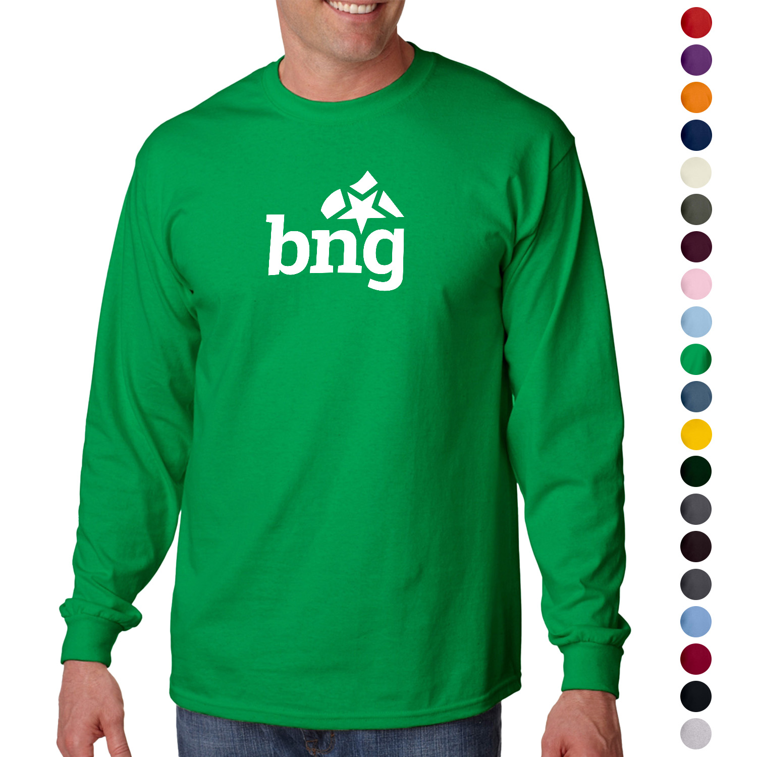 Preshrunk 100% Cotton Long Sleeve Winter T-Shirt 6.1 oz
