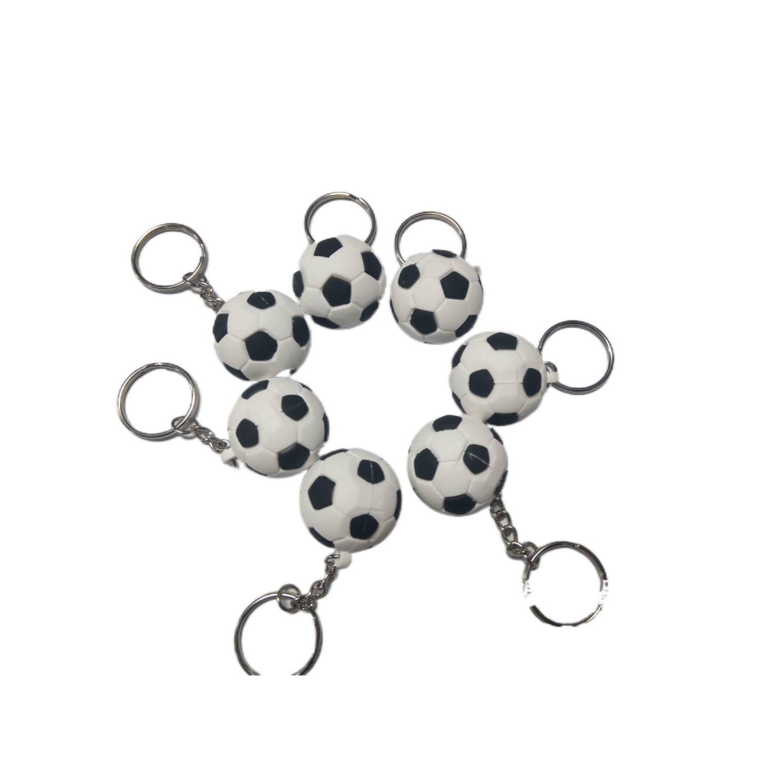 Soccer Shaped Silicone Keyring