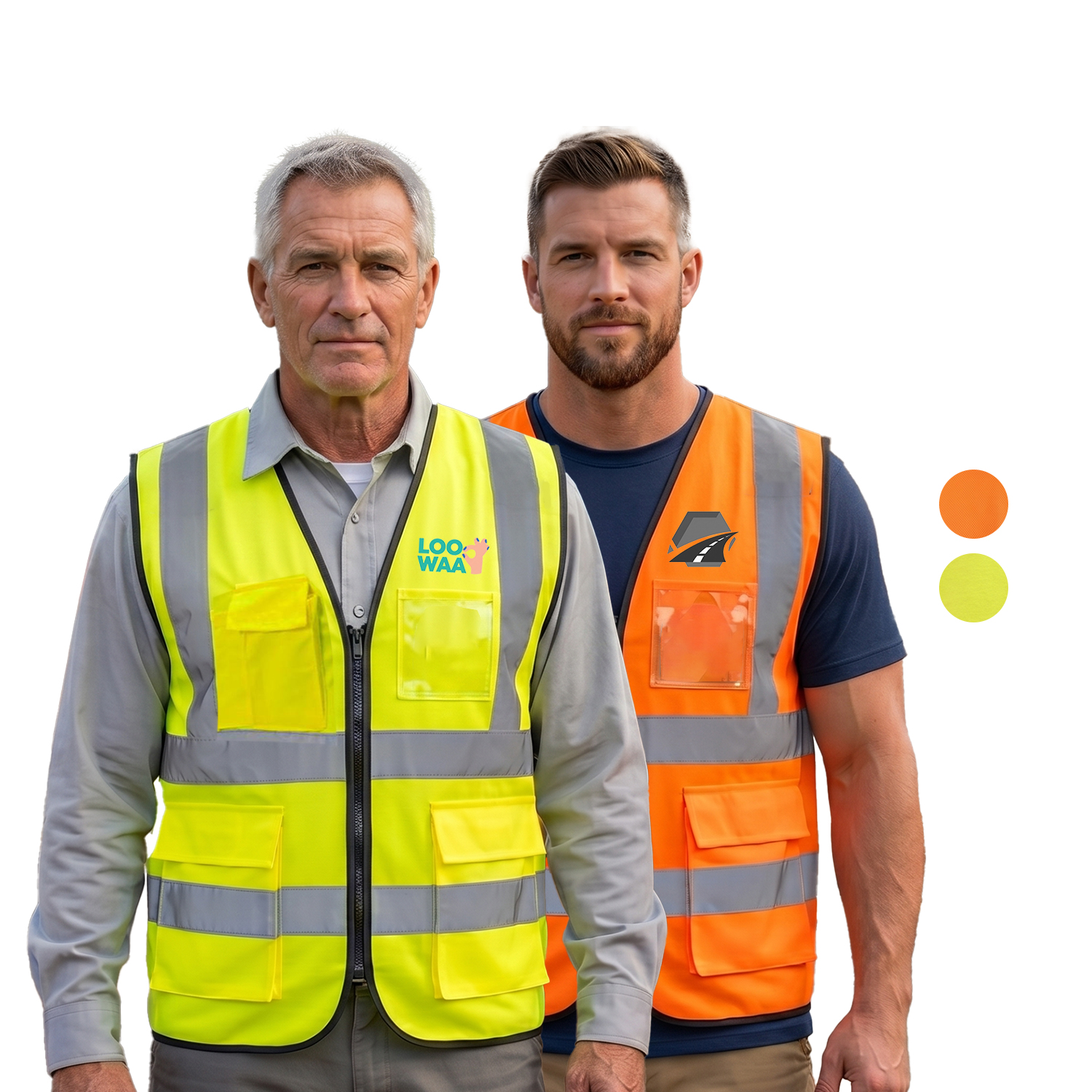 3.8oz. Knitted Class 2 Double Band Reflective Tape Safety Vest with 4 Pockets