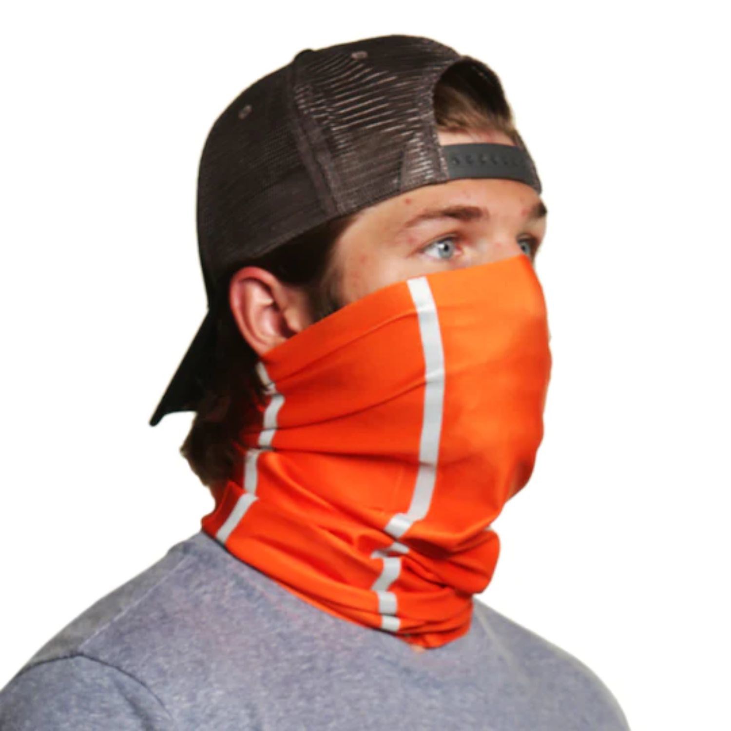Double Reflective Tape Safety Workwear Neck & Face Gaiter