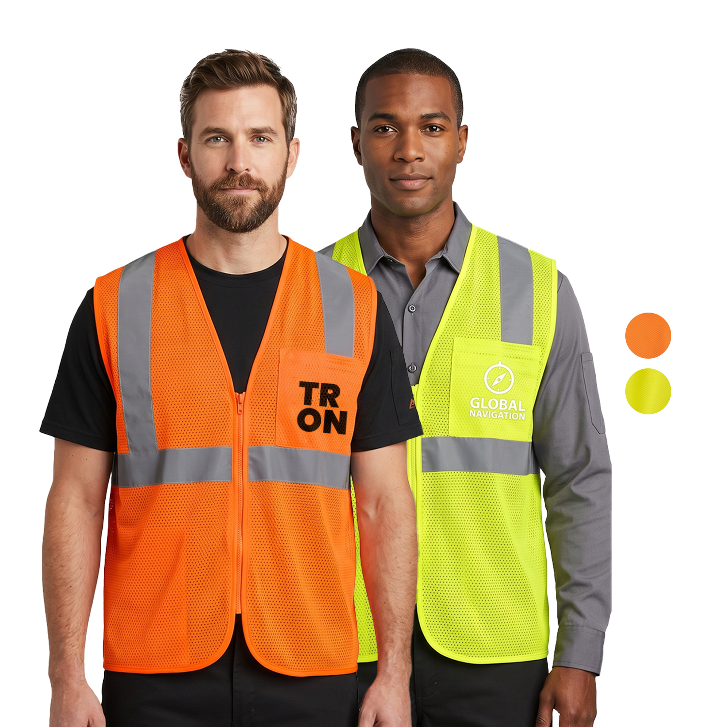 3.8 Oz. Polyester Class 2 Reflective Tape Safety Vest with Pocket