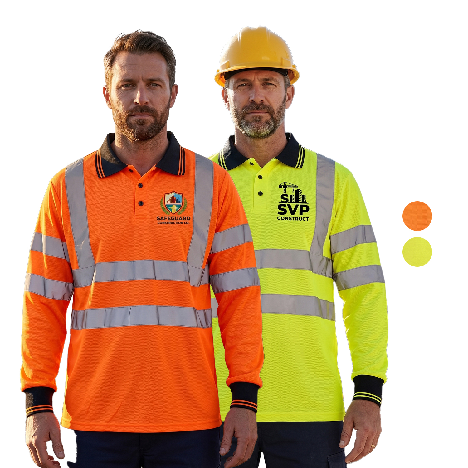 Class 3 Safety Polo with Double Band 2" Reflective Tape