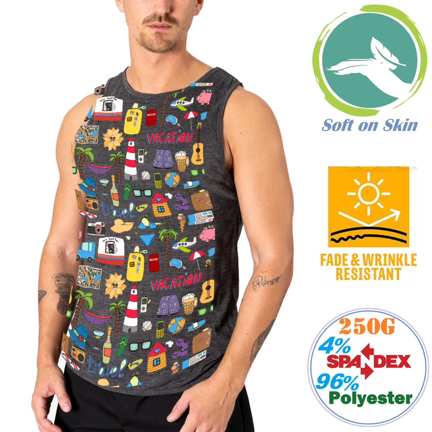 Unisex 250 GSM Comfort Fleece Soft & Wrinkle Resistance winter Tanks
