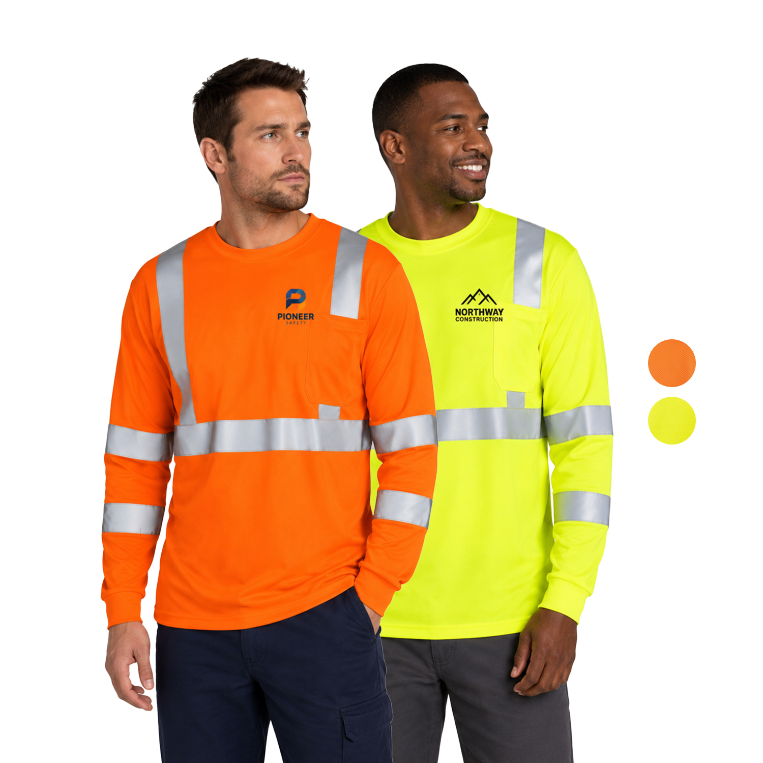 5 oz. Poly-Cotton Class 3 Reflective Tape Safety T-Shirt with Pocket