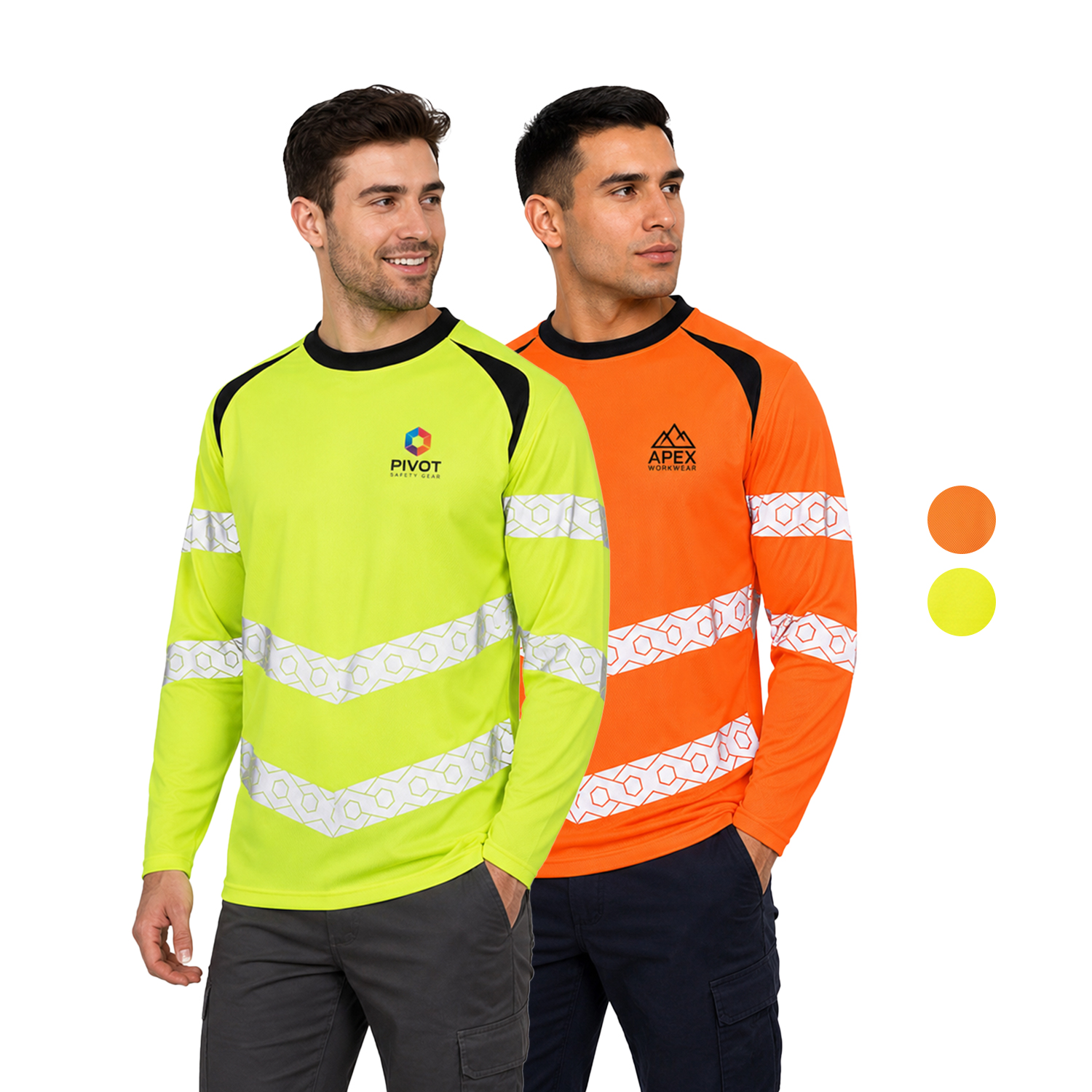 3.8 Oz. Polyester Class 3 Double Band Segmented Tape Safety T-Shirt