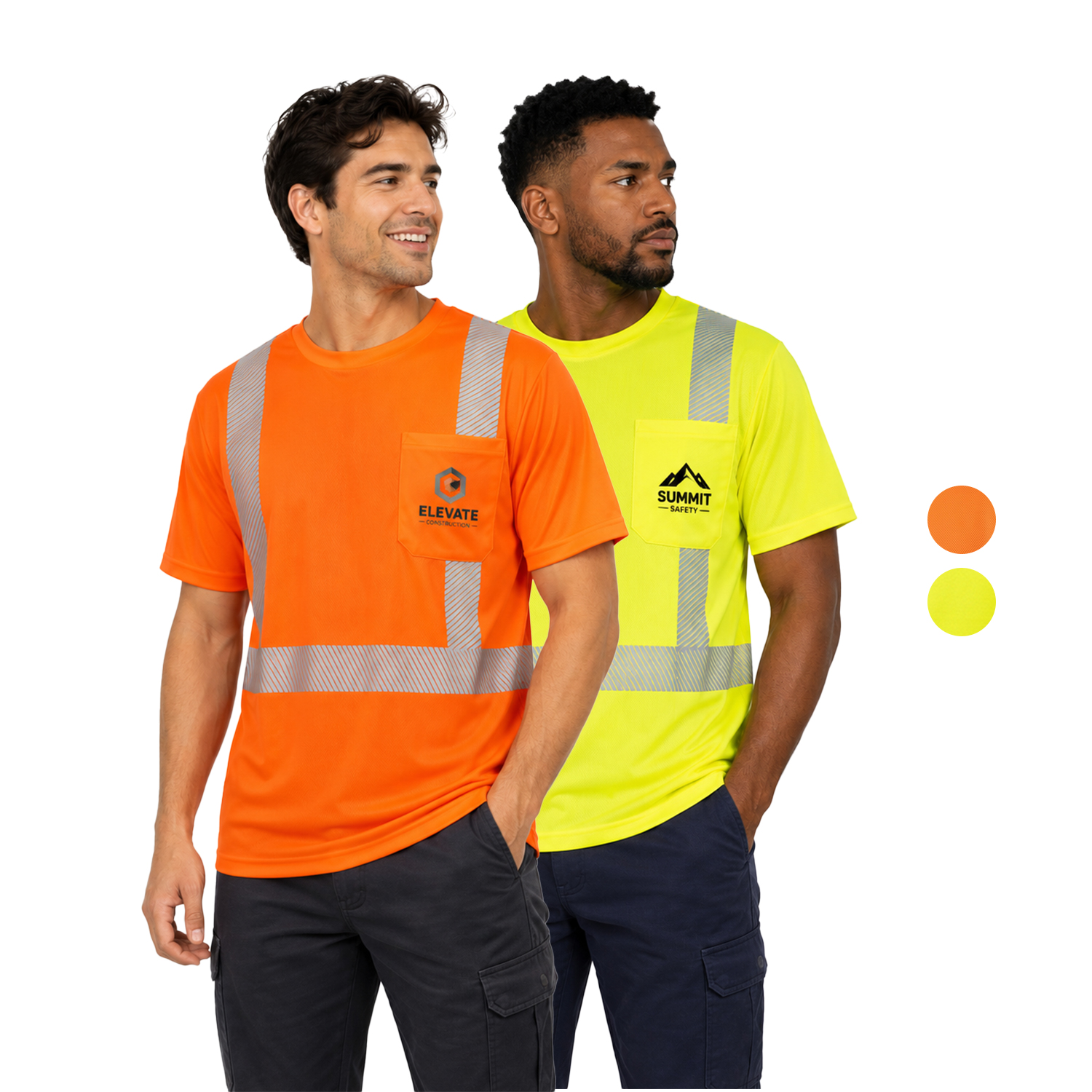 3.8 oz. Polyester Class 2 Segmented Tape Safety T-Shirt with Pocket