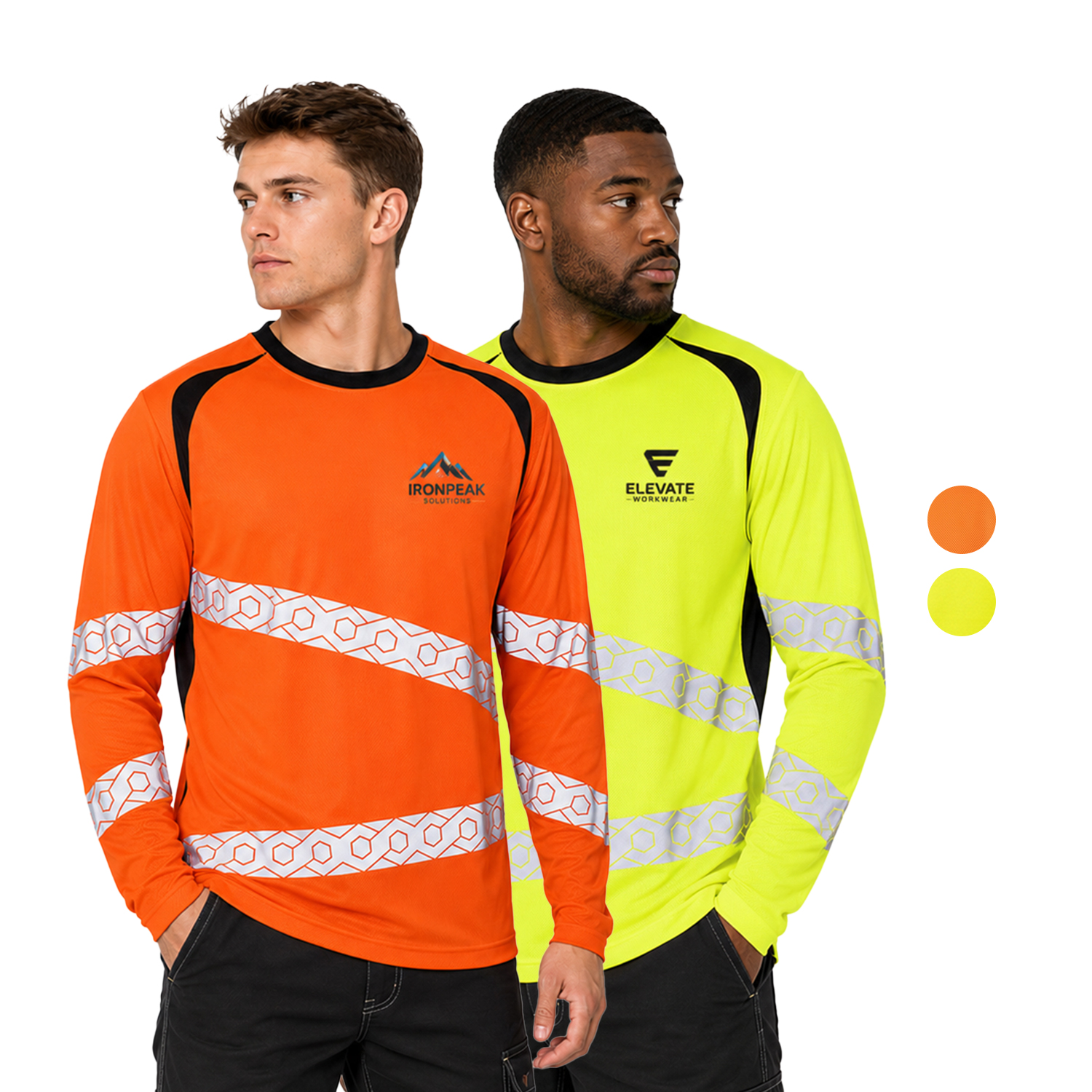 3.8 Oz. Polyester Class 3 Double Band Segmented Tape Safety T-Shirt