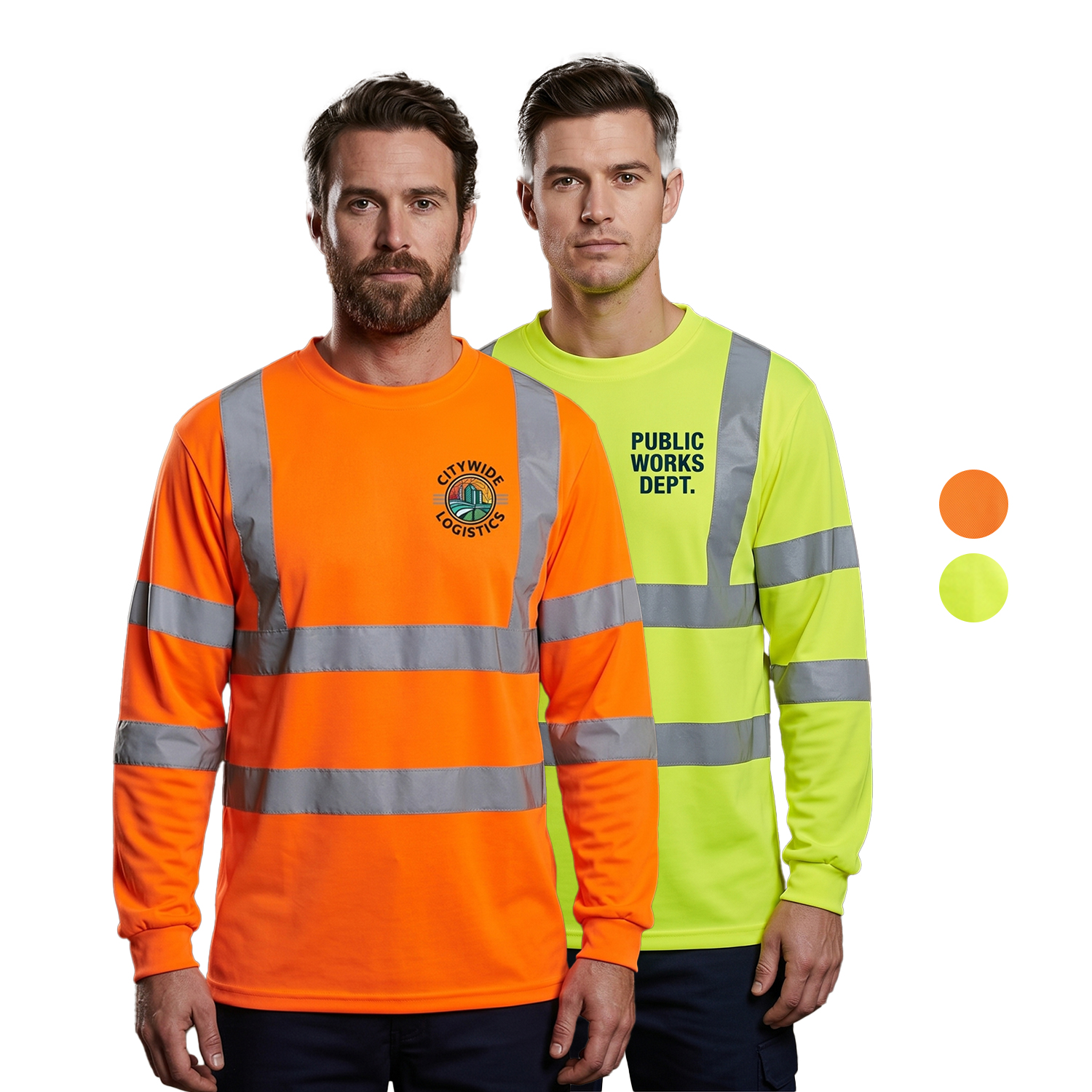3.8 oz. Polyester Class 3 Odor Reducing Double Band Reflective Tape Safety T-Shirt