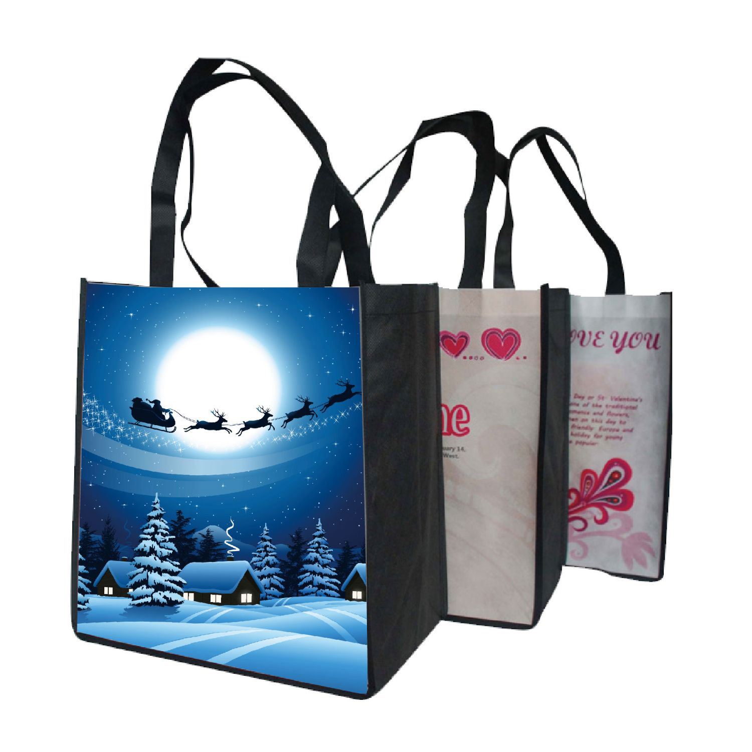 100 GSM Full Color wide Grocery Tote Bag with 5" Gusset (13" x 13" x 5")