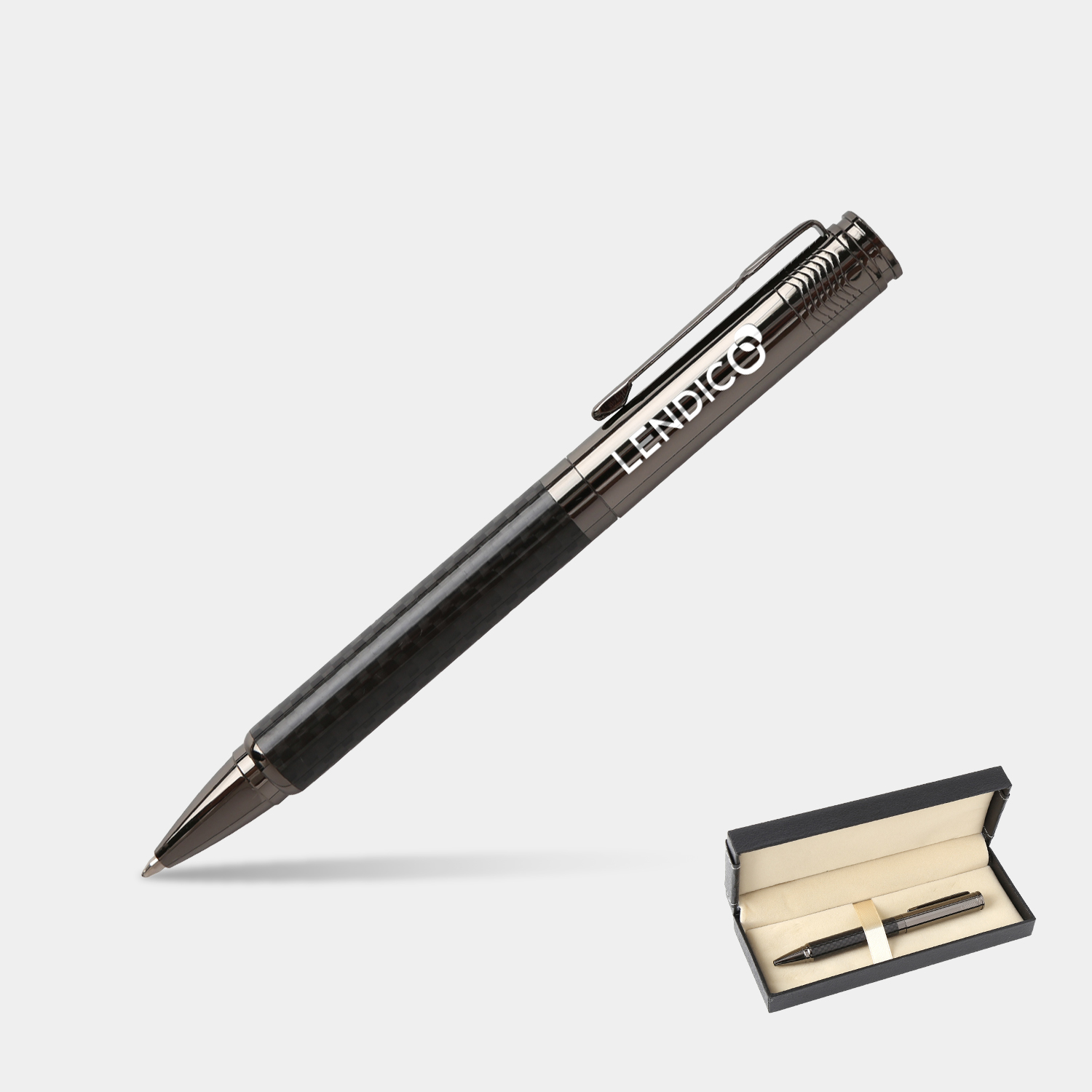 TiTUS® Metal Carbon Fiber Ballpoint Pen Gift Box