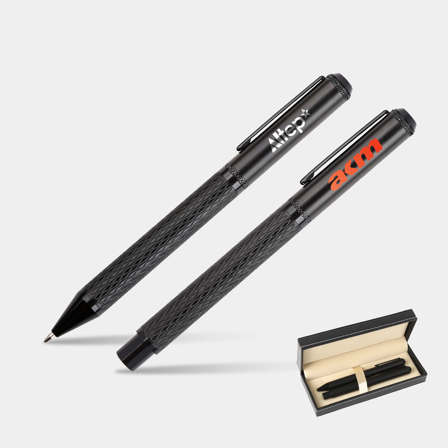 TiTUS® Gun Metal Color Exclusive Pen Set – Ballpoint & Rollerball Duo with Gift Box