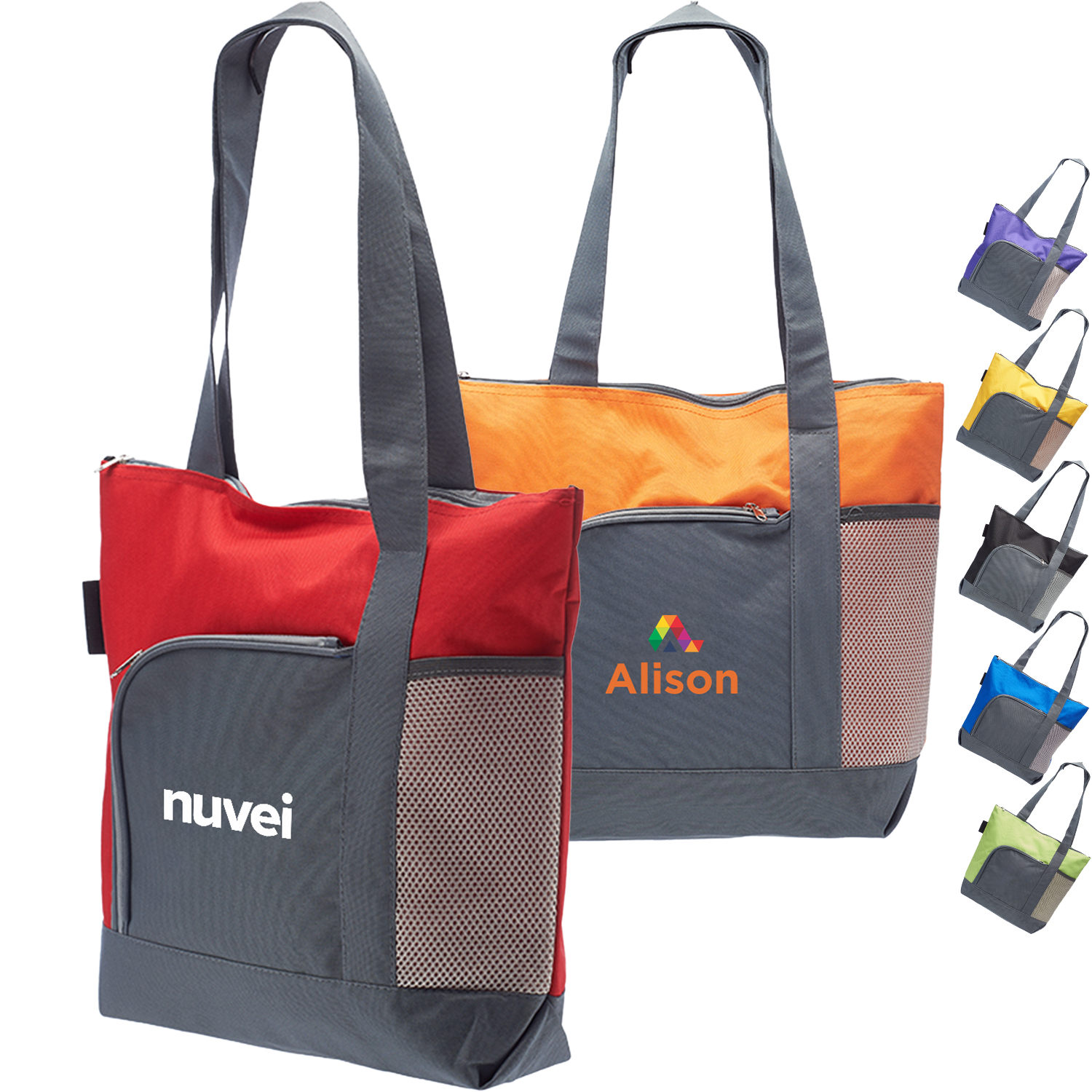 Go Getter Sport Beach Tote Bags w/ Gusset (16.5"x14.5"x 4.5")