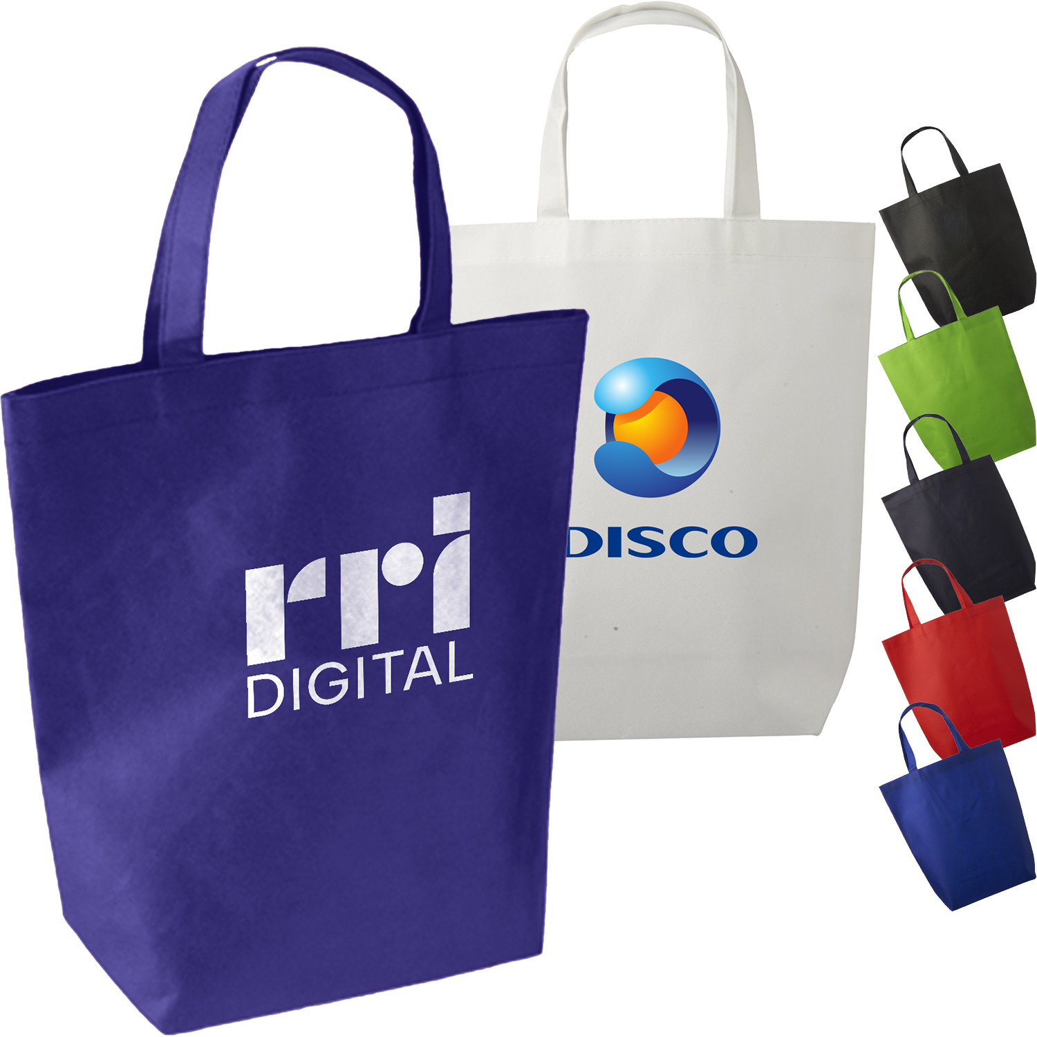 Large Reusable Tote Bag w/ Bottom Gusset & Long Handles (14" x 15" x 4.75")