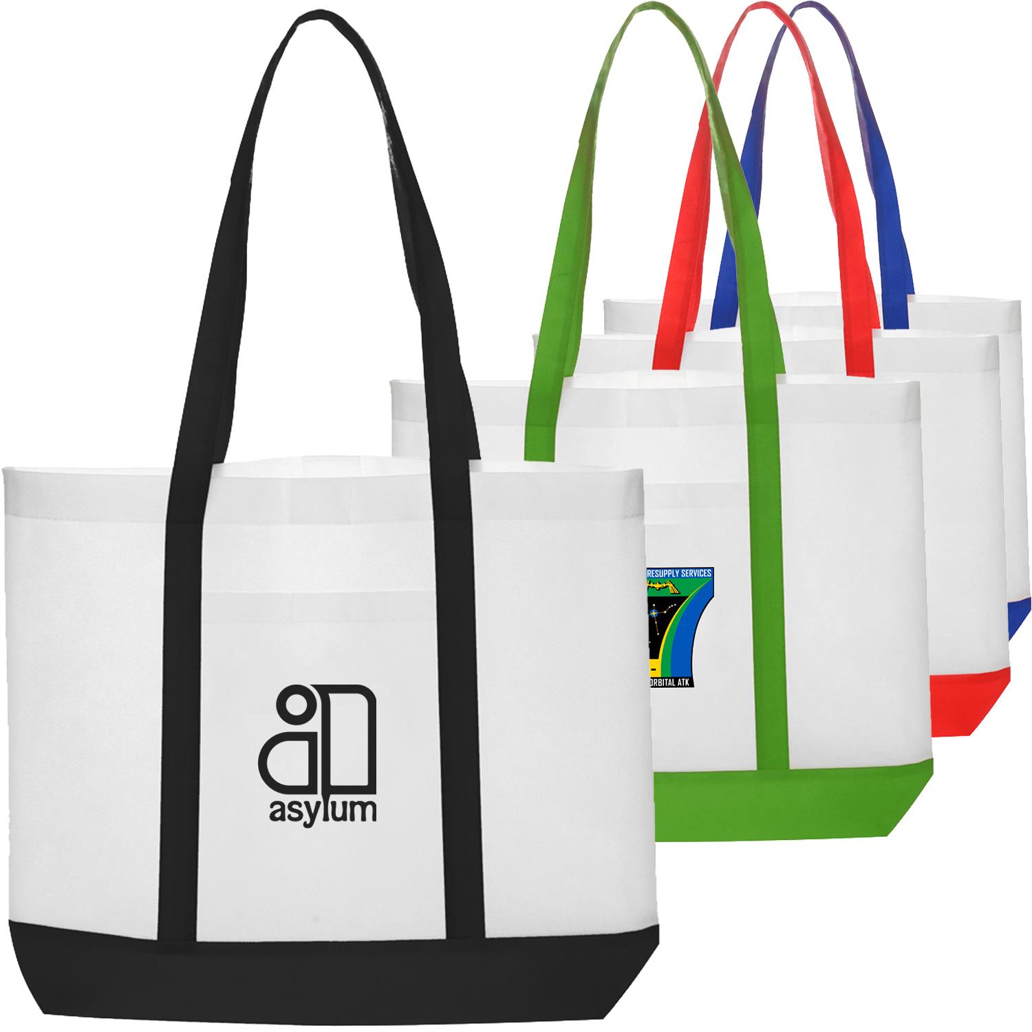 Non-woven Trim Color  W/ Gusset Tote Bag (18" x 14" x 3")