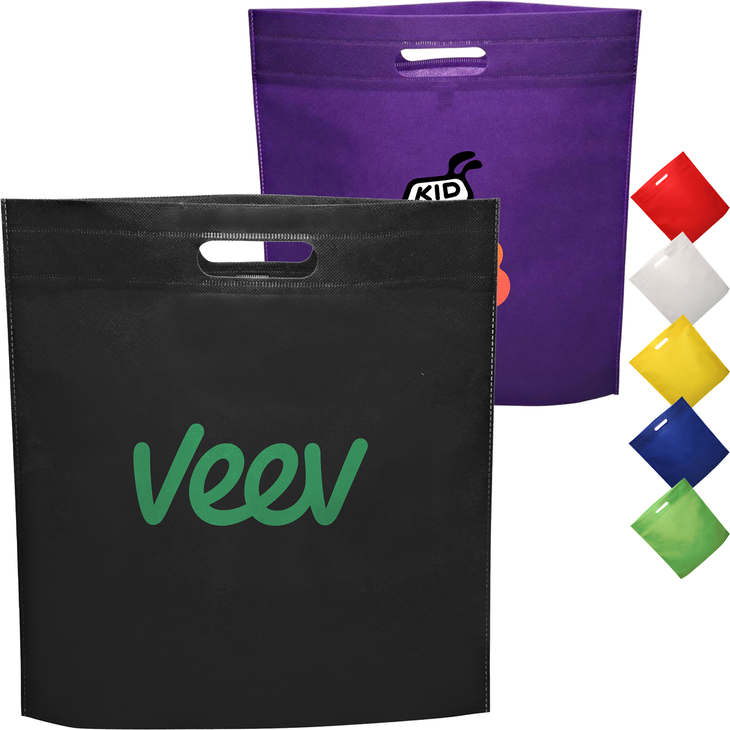 Recyclable Large Non Woven W/ Gusset Tote Bag (15" x 16" x 2.5")
