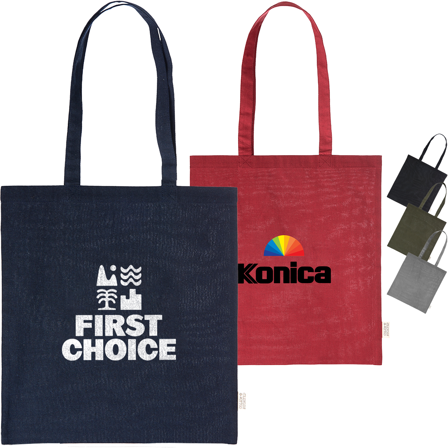 5 oz. Recycled Eco-Friendly Solid Cotton Tote Bags (14.5"x16.25")