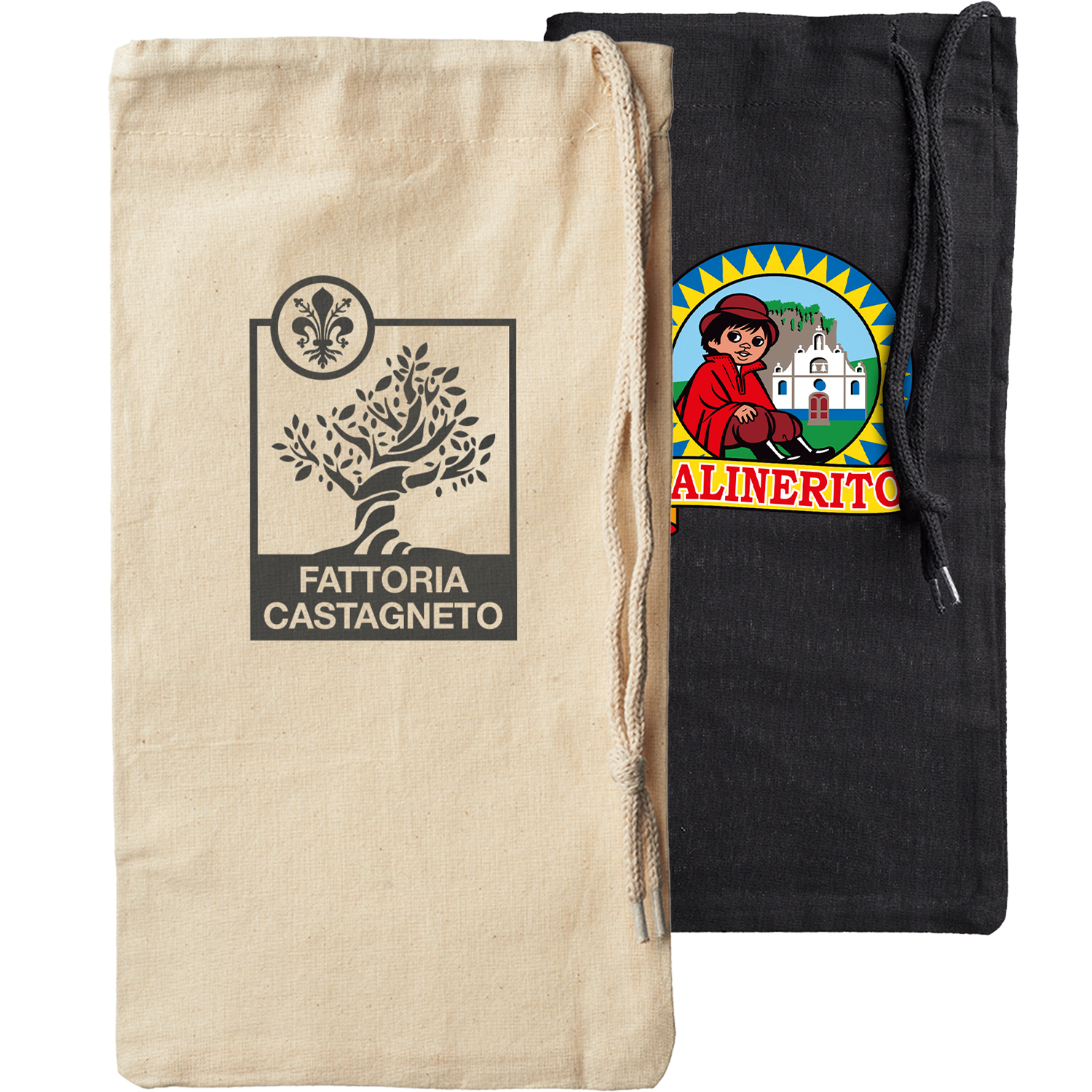Seeley Cotton Drawstring Wine Bags