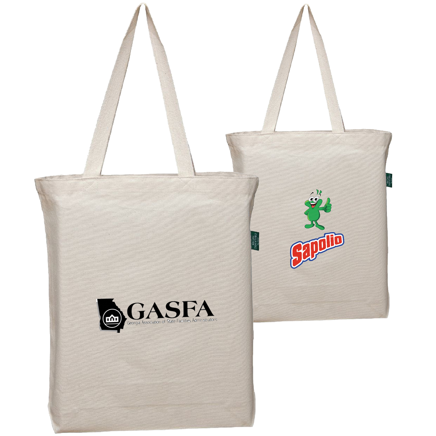Medium-sized Organic Cotton Canvas Tote Bag with bottom gusset