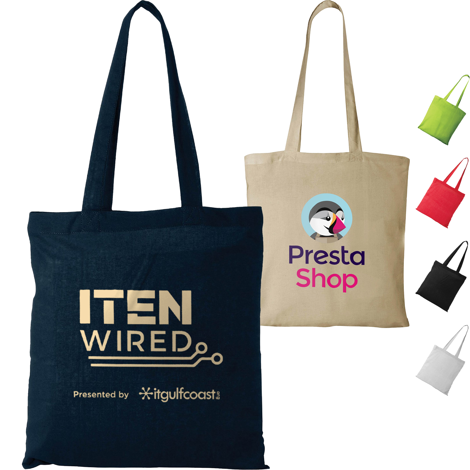 4 Oz LIGHTWEIGHT Convention Cotton Canvas Tote Bag