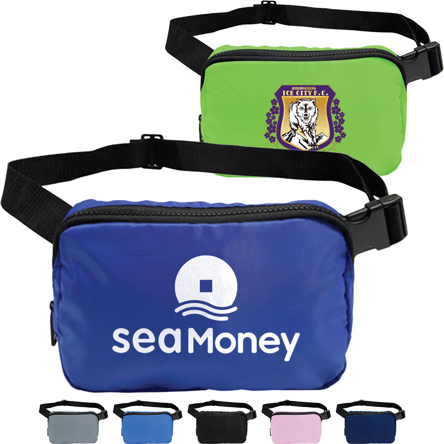 Crossbody Pouch For Travels w/ Adjustable Web Belt