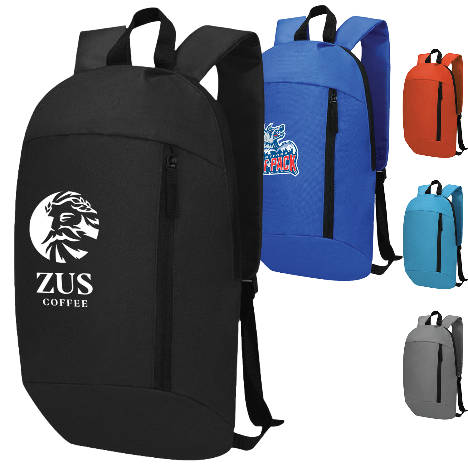 Nylon Backpack w/ Padded Shoulder Strap