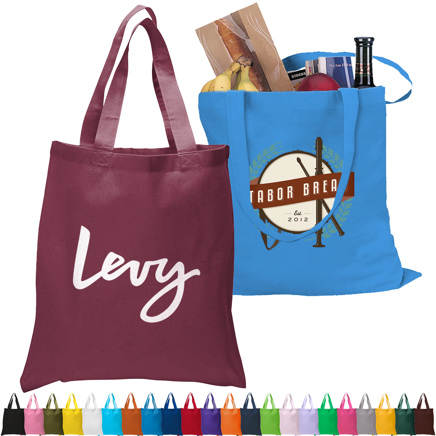6 Oz. Cotton Canvas Tote Bag W/ Self Fabric Handles (15" x 16")