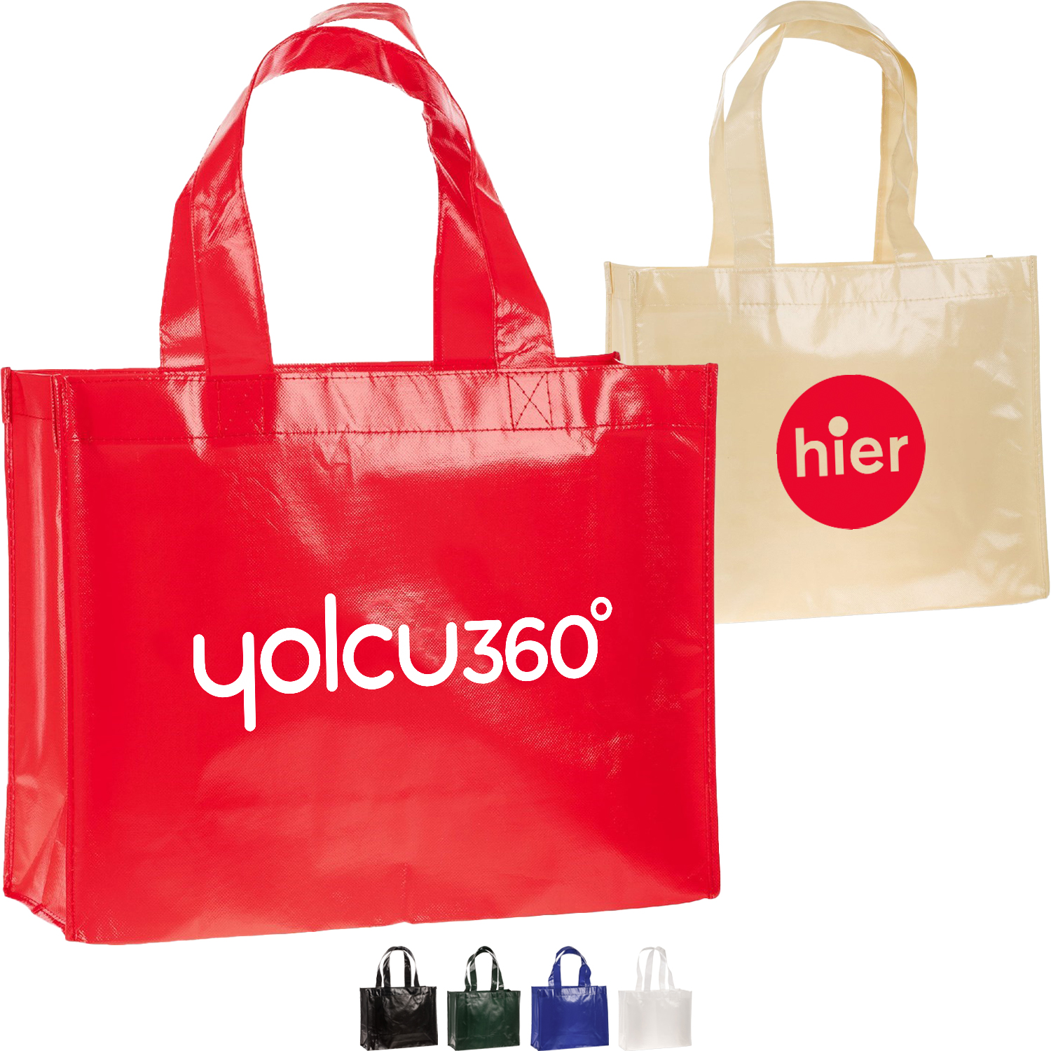 110 GSM Non-Woven Laminated  W/ Gusset Tote Bag (15.75" X 12.5" X 6.25")