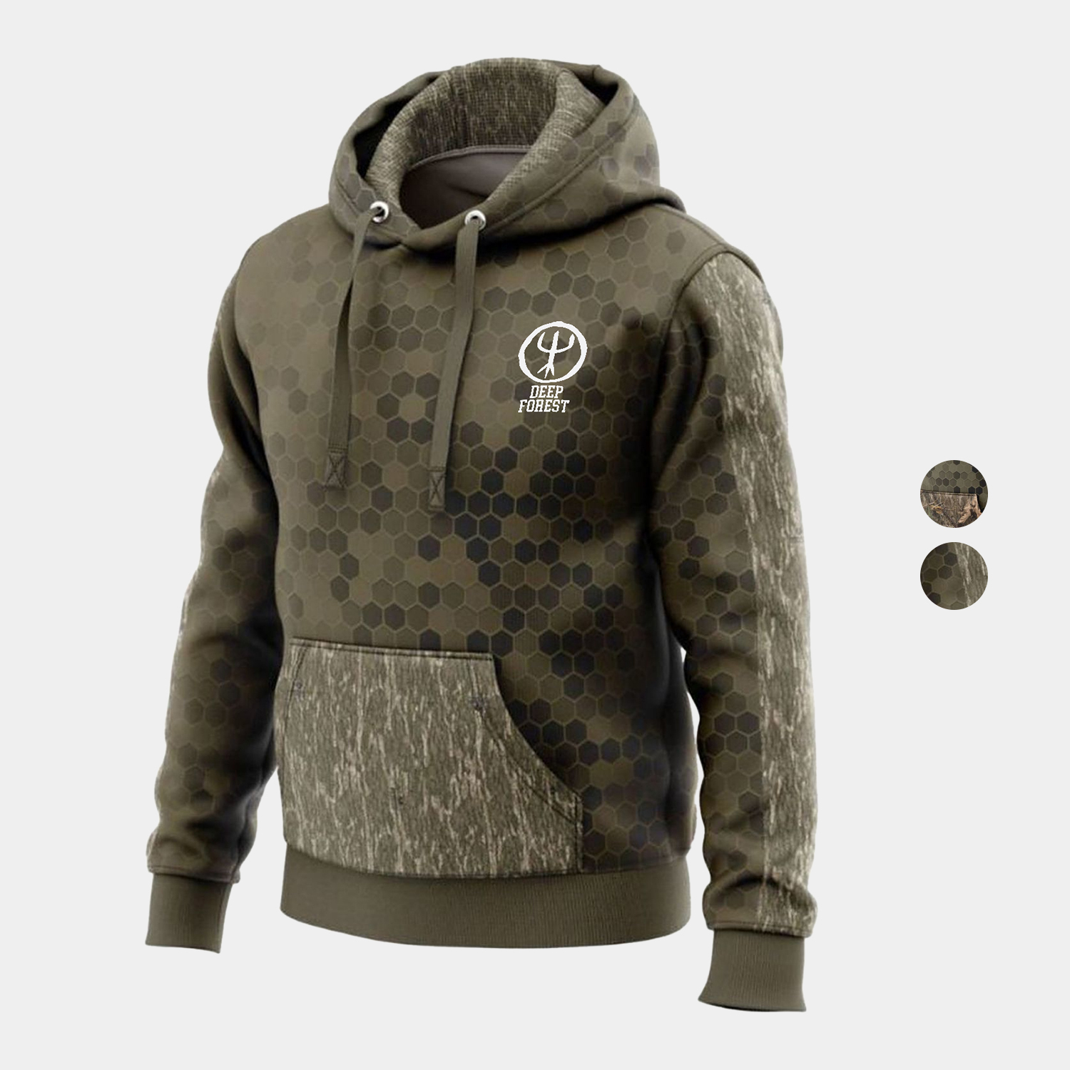 Mossy Oak® Men's 8.2 oz. Polar Fleece Pullover Hoodie with Kangaroo Pocket