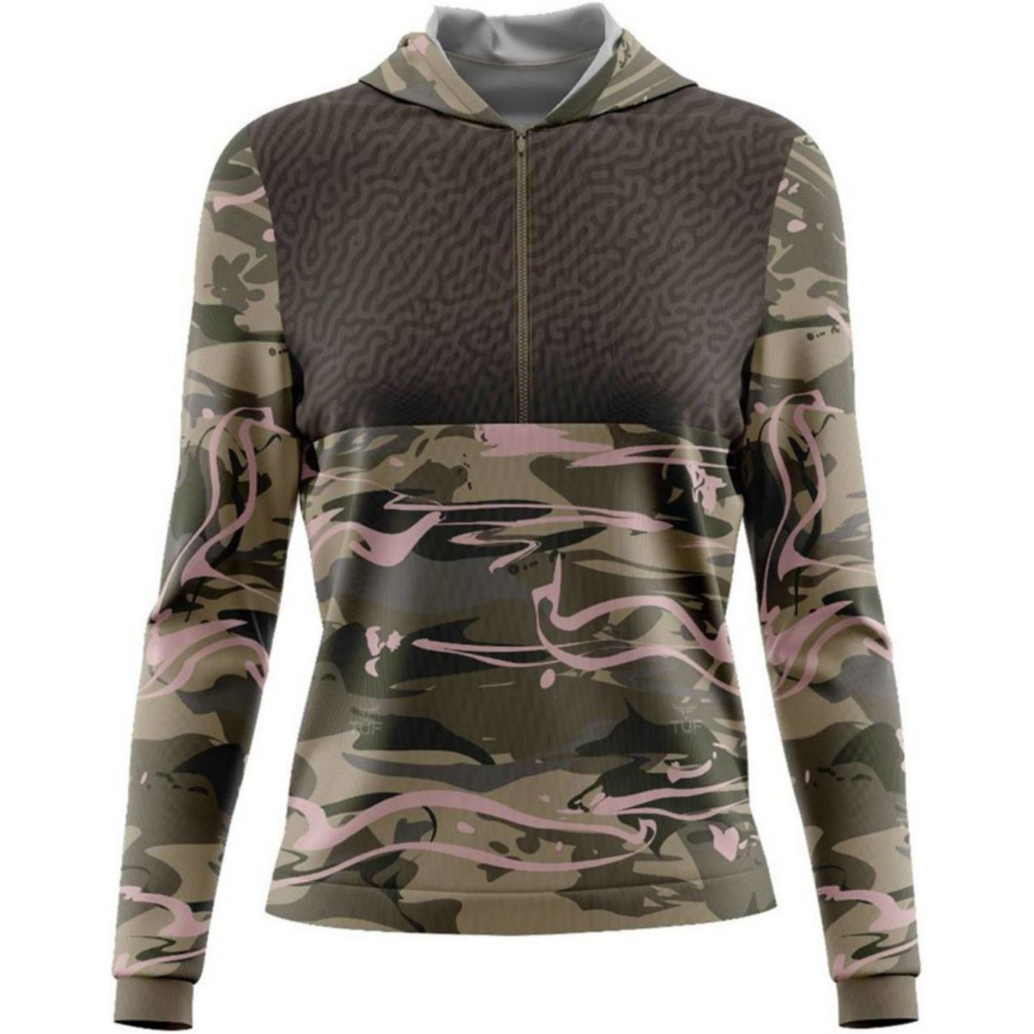 Antler® Women's 4.4 oz. Polyester Interlock Pullover Half Zip Hoodie