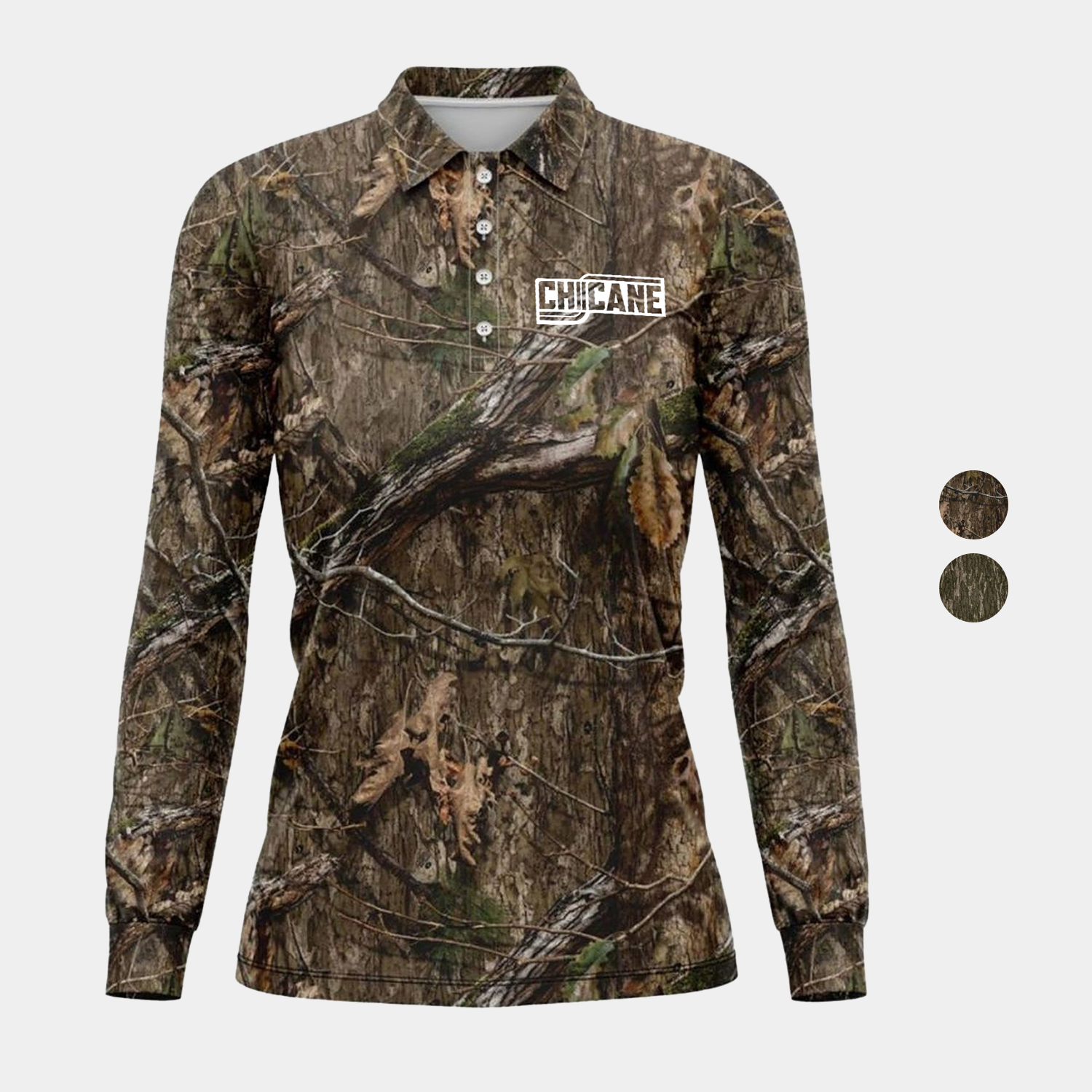 Mossy Oak® Women's 4.4 oz. Polyester Interlock Long Sleeve Polo Shirt