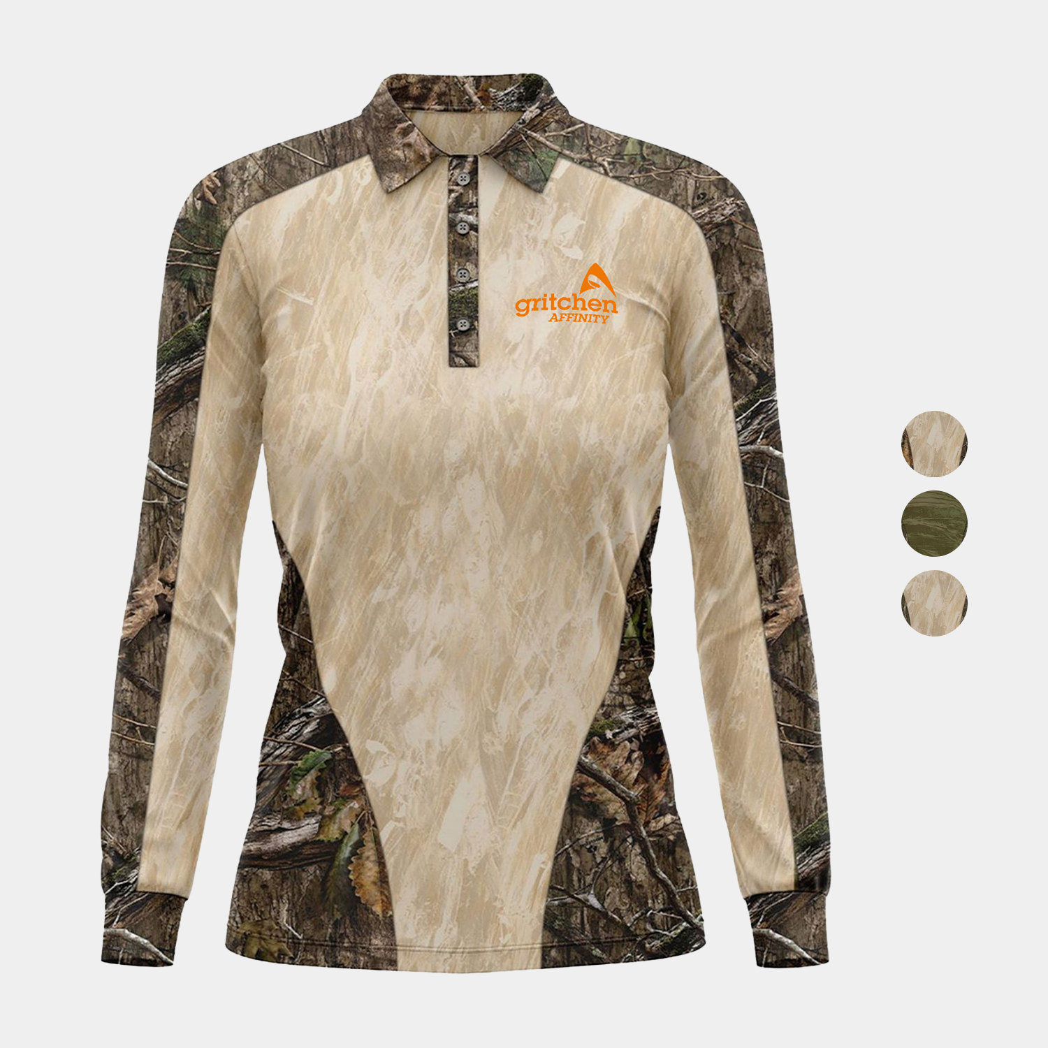 Mossy Oak® Women's 4.4 oz. Polyester Interlock Long Sleeve Polo Shirt