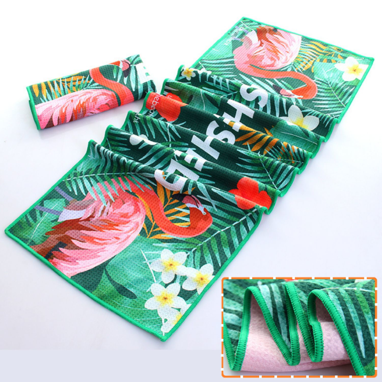 Quick Dry Gym Towel w/Edge-to-Edge Sublimation Workout Towels 200 GSM