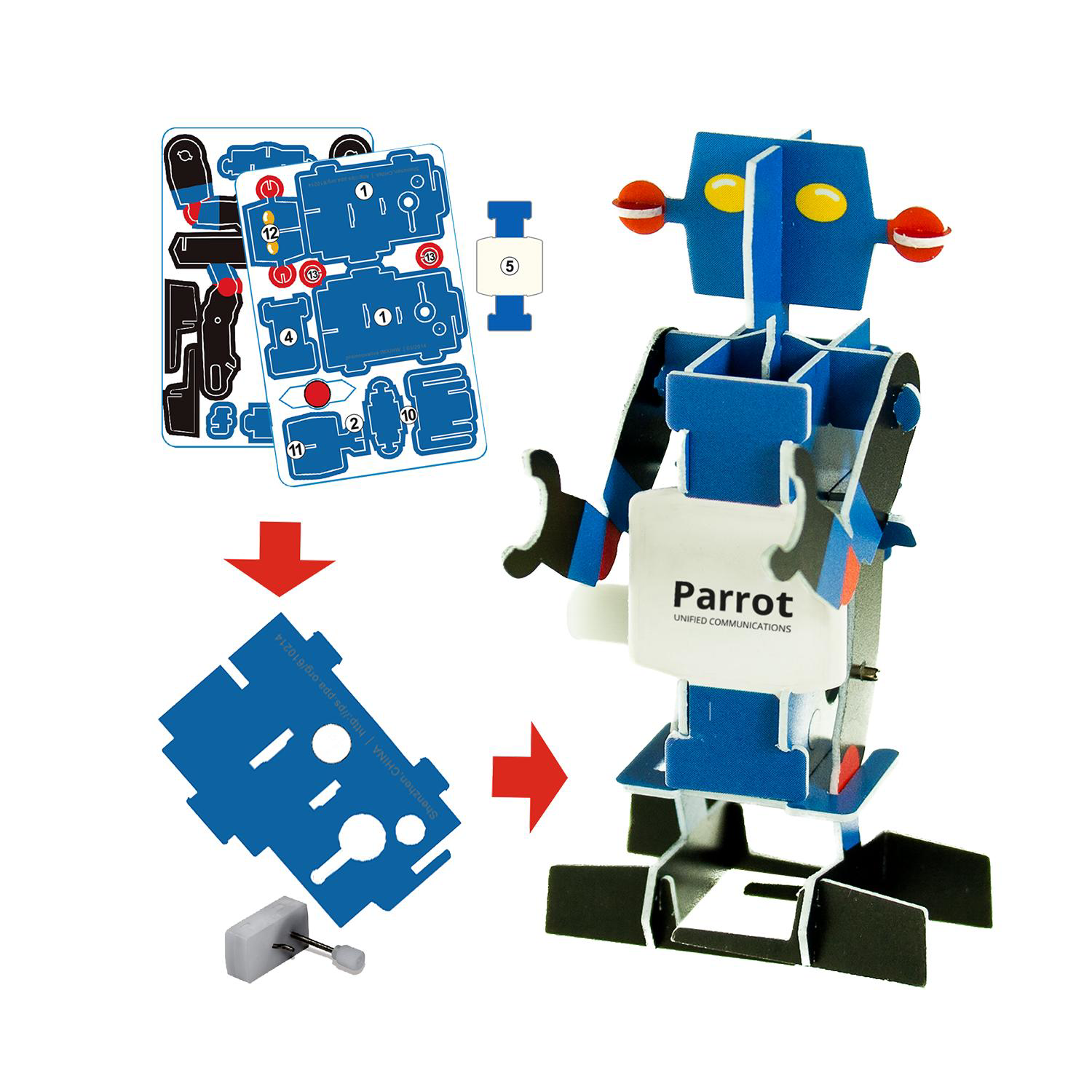 Wind‑Up Jigsaw Robot Puzzle – Desk Toy