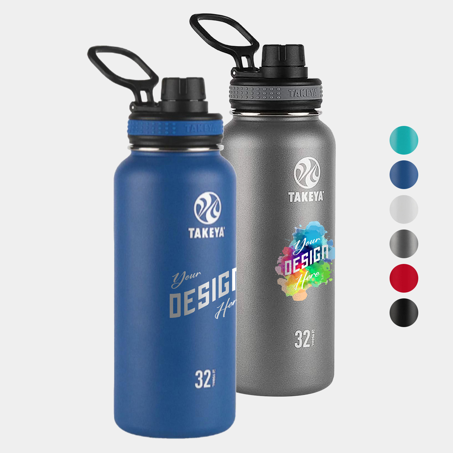 32 oz Takeya® Stainless Steel Insulated Originals Water Bottle w/ Spout Lid