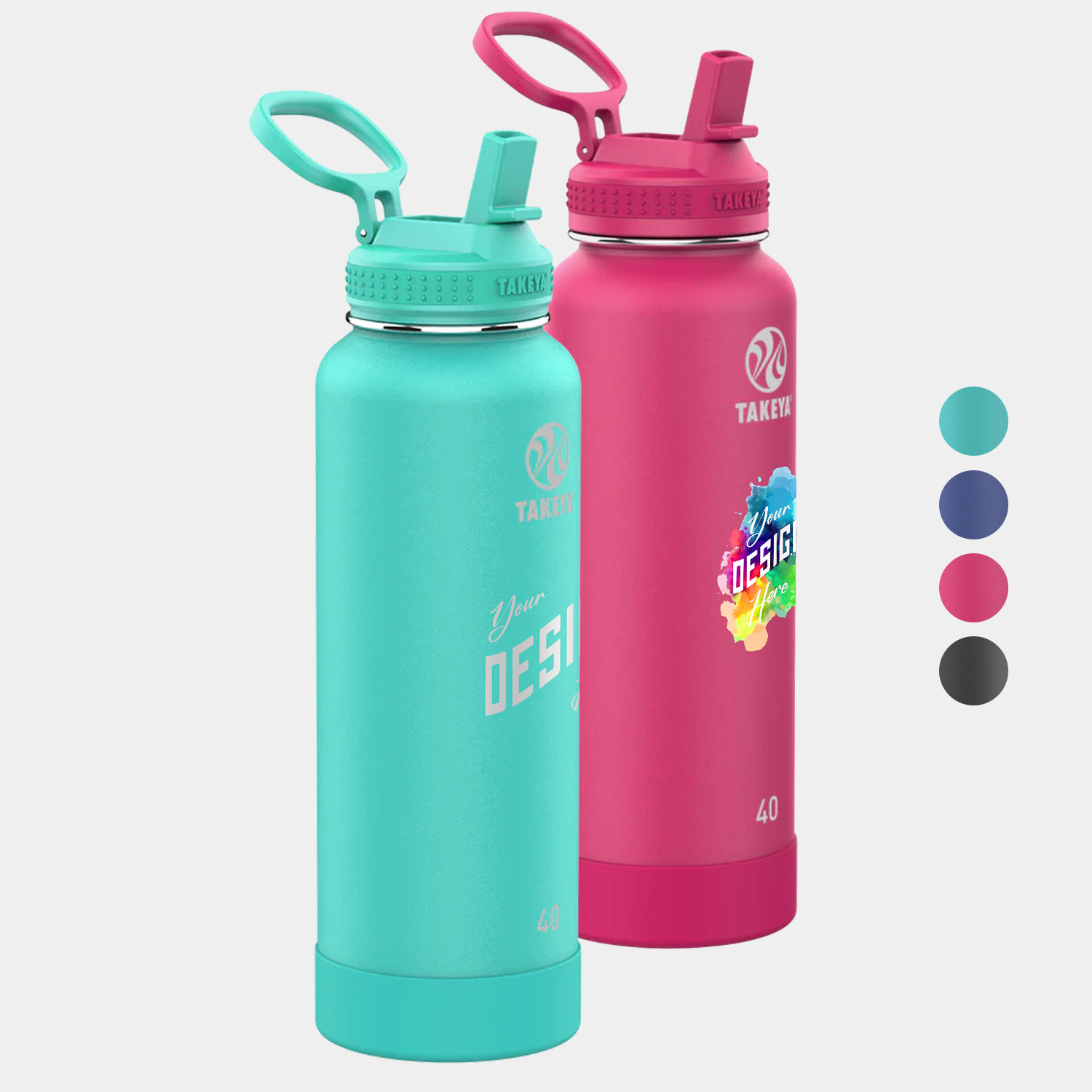 40 oz Takeya® Stainless Steel Insulated Pickle Ball Water Bottle