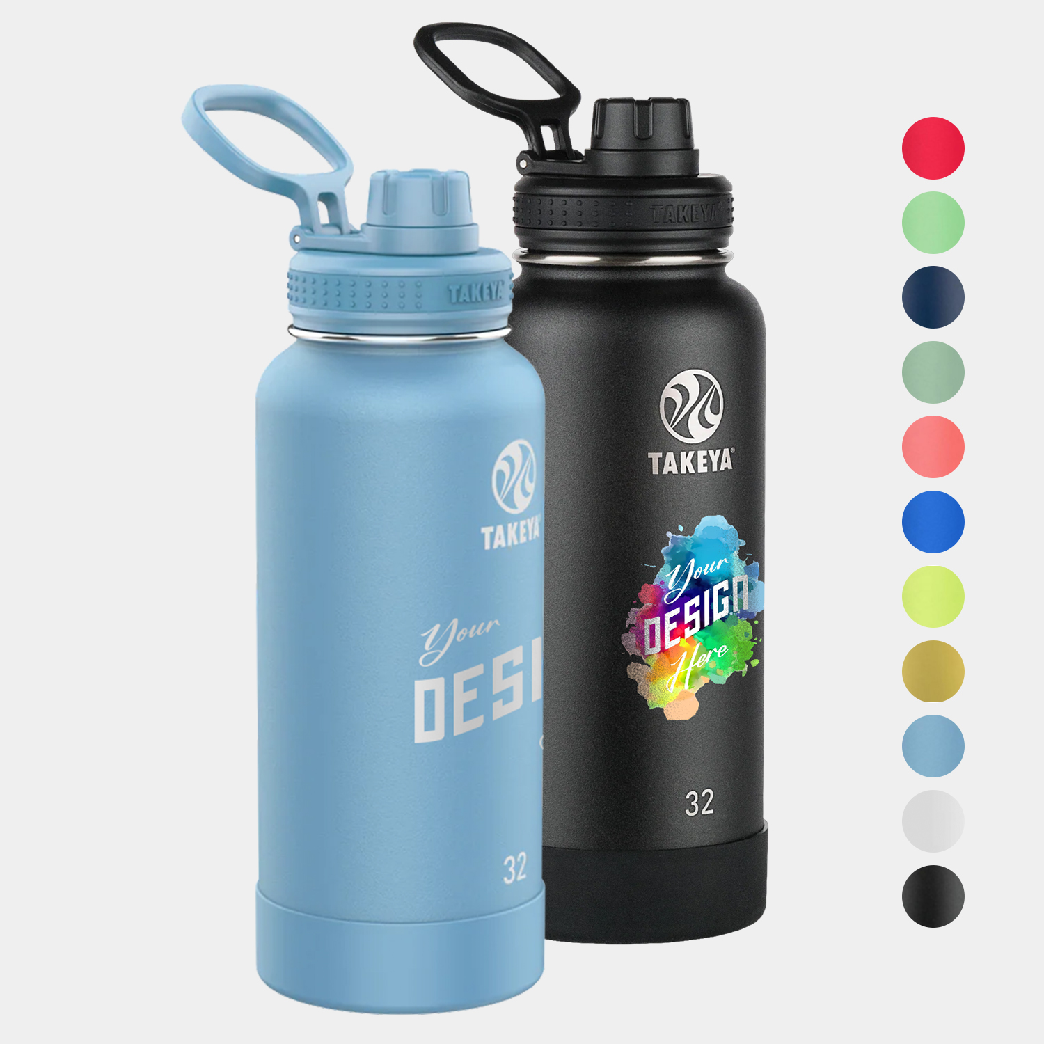 32 oz Takeya® Stainless Steel Insulated Active Water Bottle w/ Spout Lid
