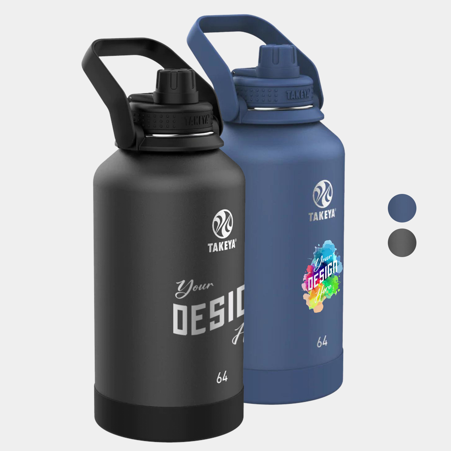 64 oz Takeya® Stainless Steel Insulated Active Water Bottle w/ Spout Lid