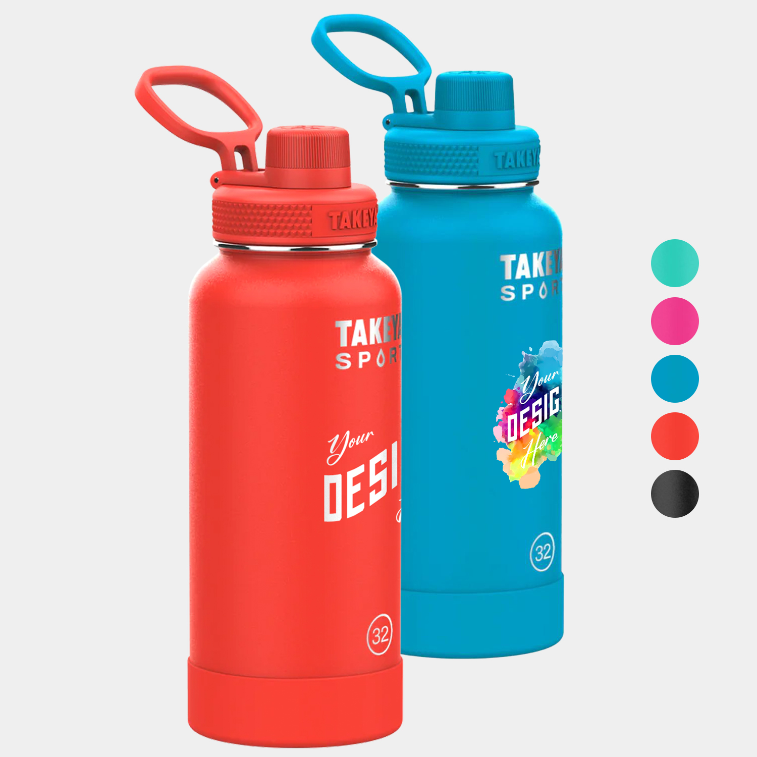 32 oz Takeya® Stainless Steel Insulated Sport Water Bottle w/ Spout Lid