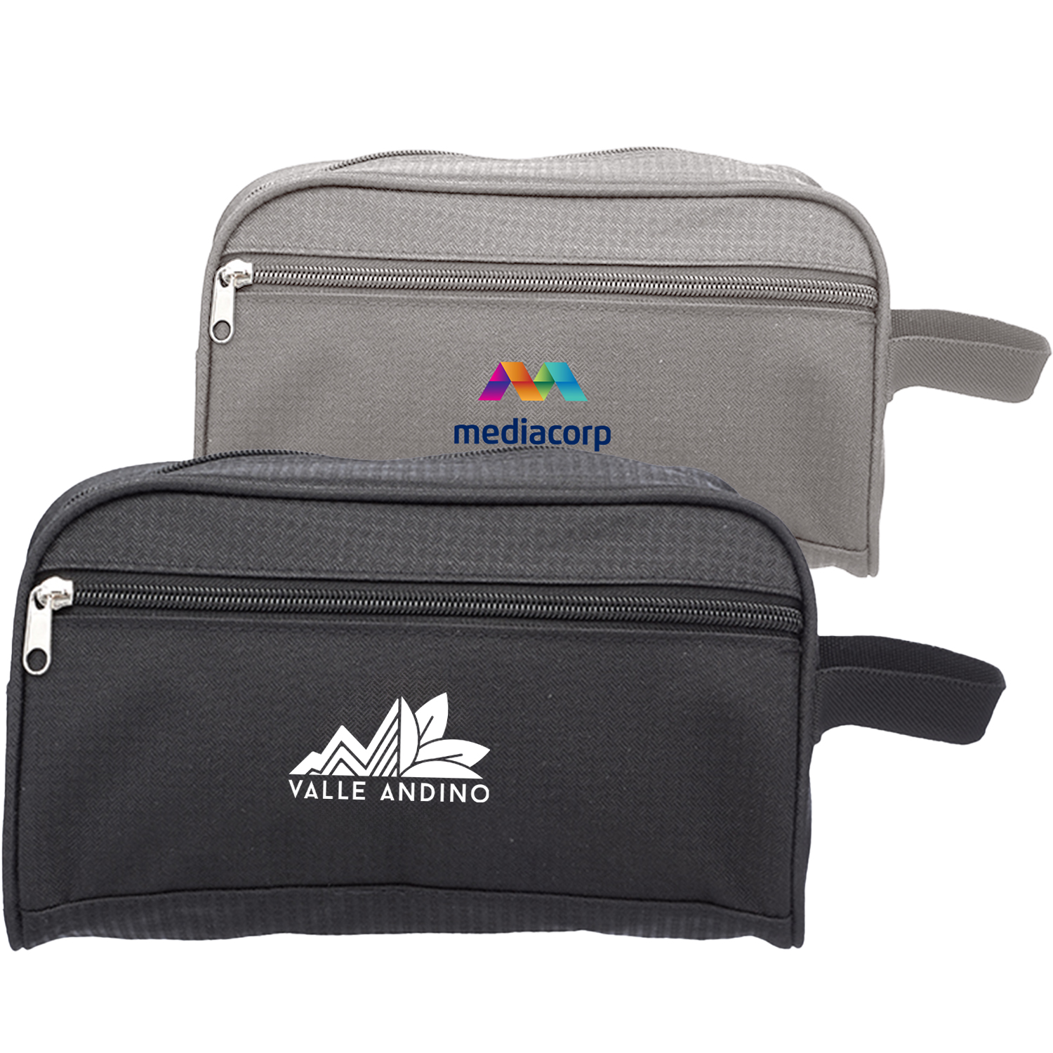 Classic Toiletry Bag w/ Handle & Side Zipper Pockets