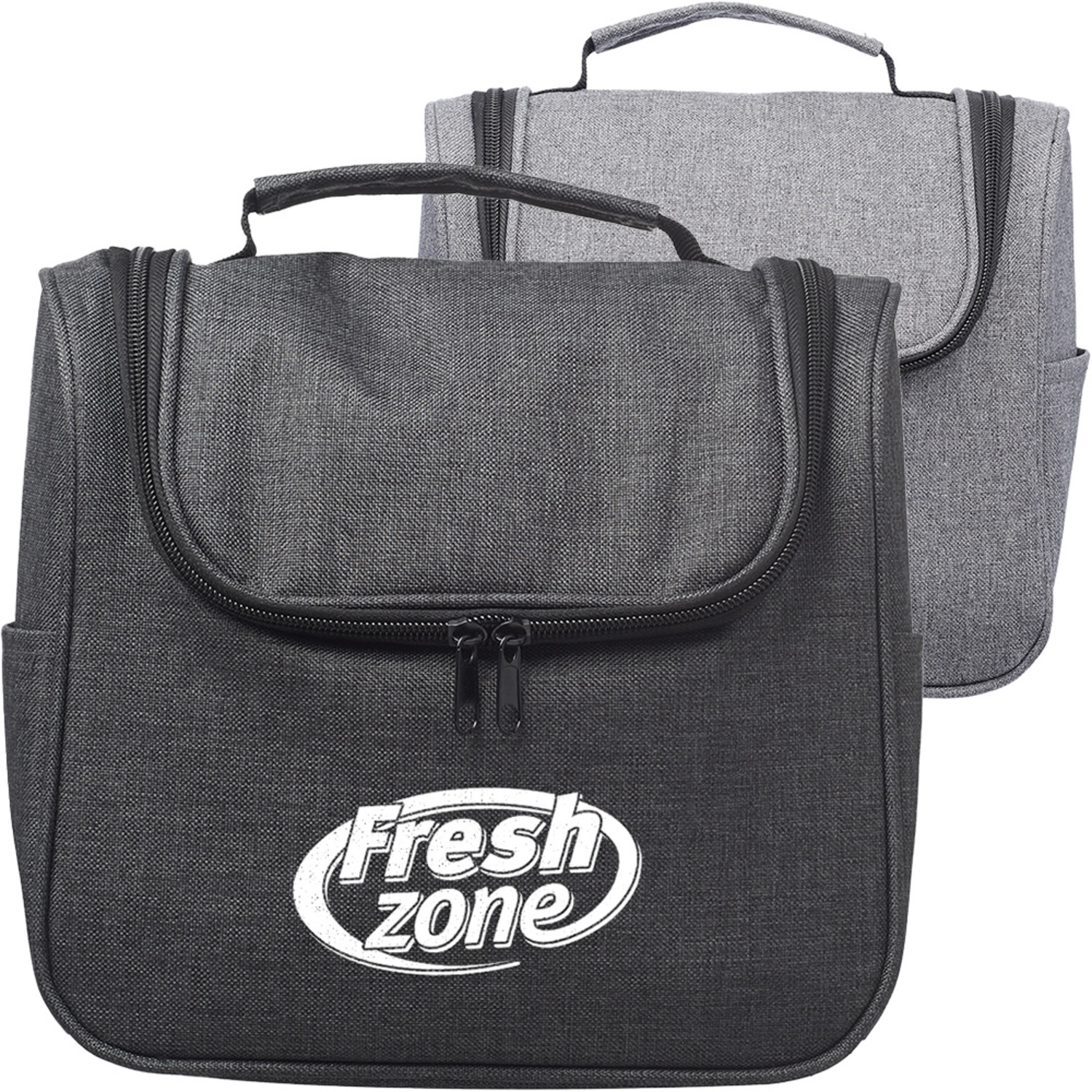Large Heather Toiletry Bags w/ Side Pockets