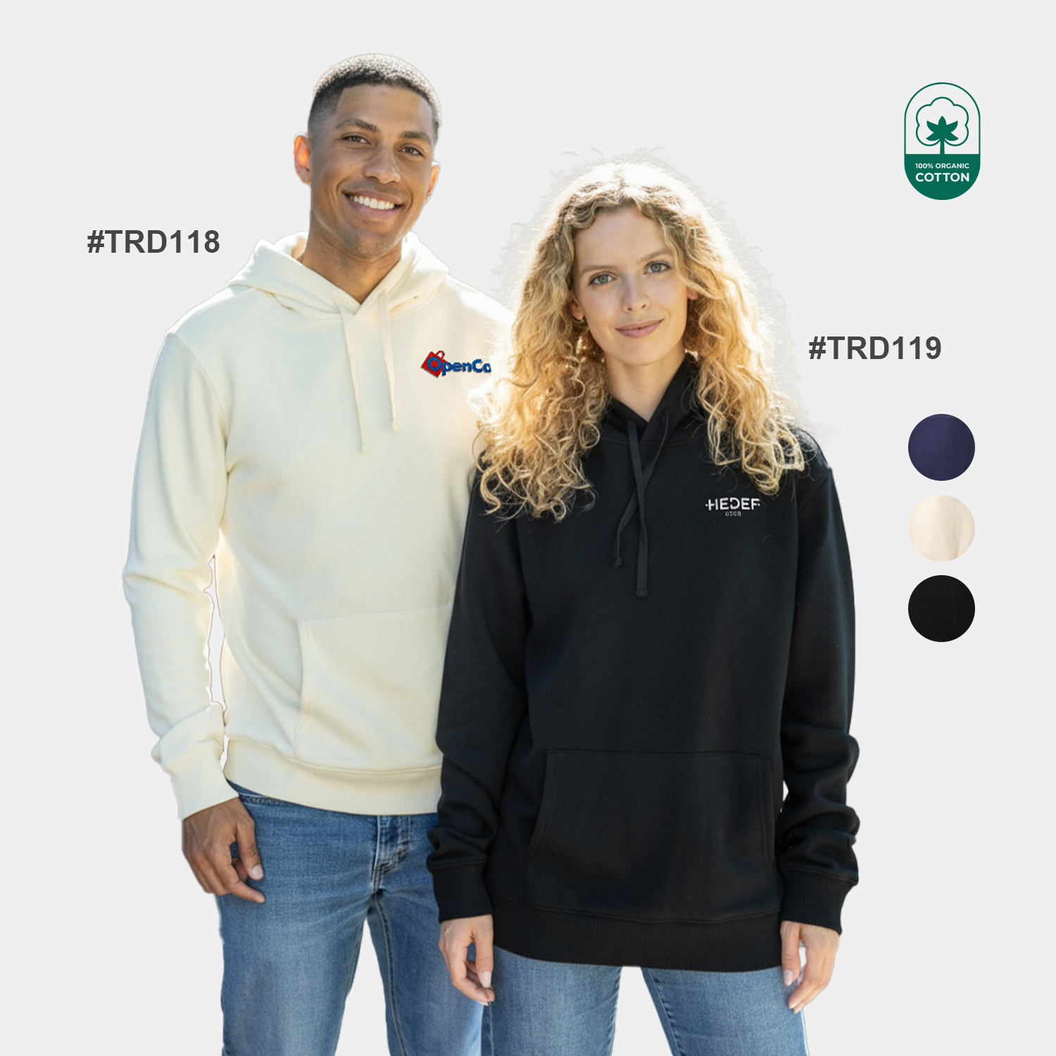 TERRA THREAD® - Women's Organic Pullover Hoodie Sustainable GOTS & Fair Trade Certified