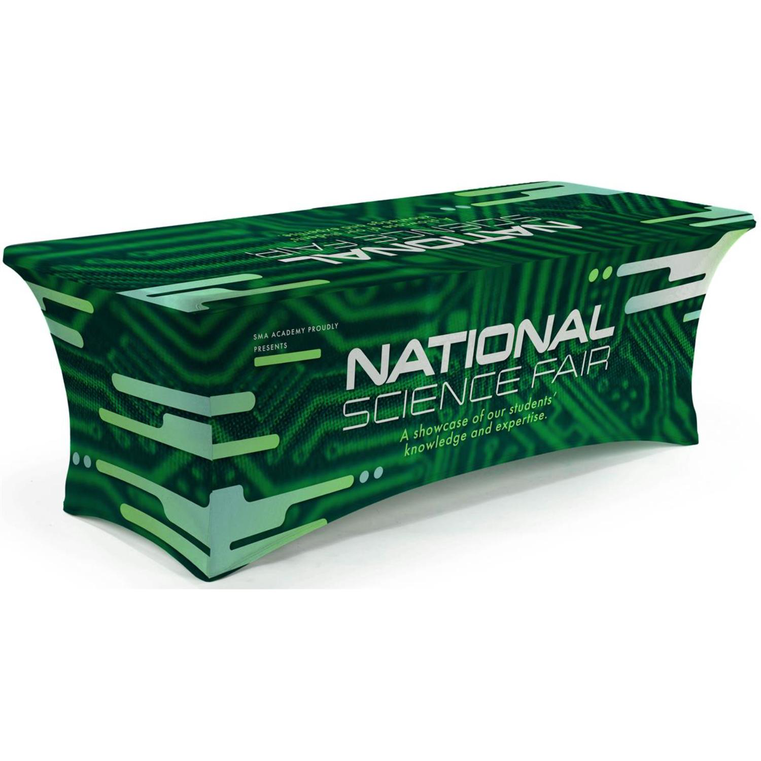 Custom 4ft Throw Dye Sublimated Stretch Table Cloth