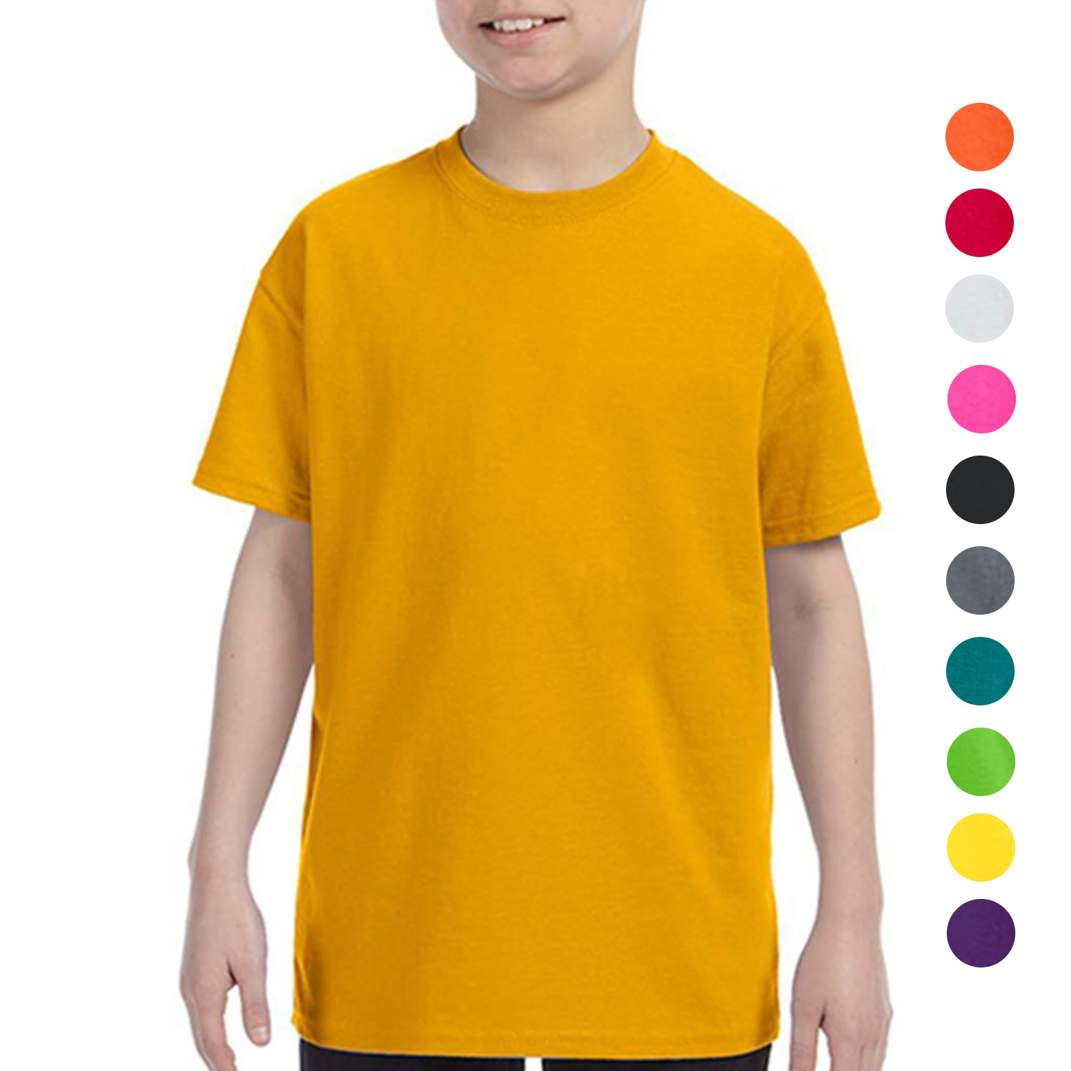 Gildan 5.3 oz 100% Preshrunk Heavy Cotton Youth T-Shirt w/ Custom Logo