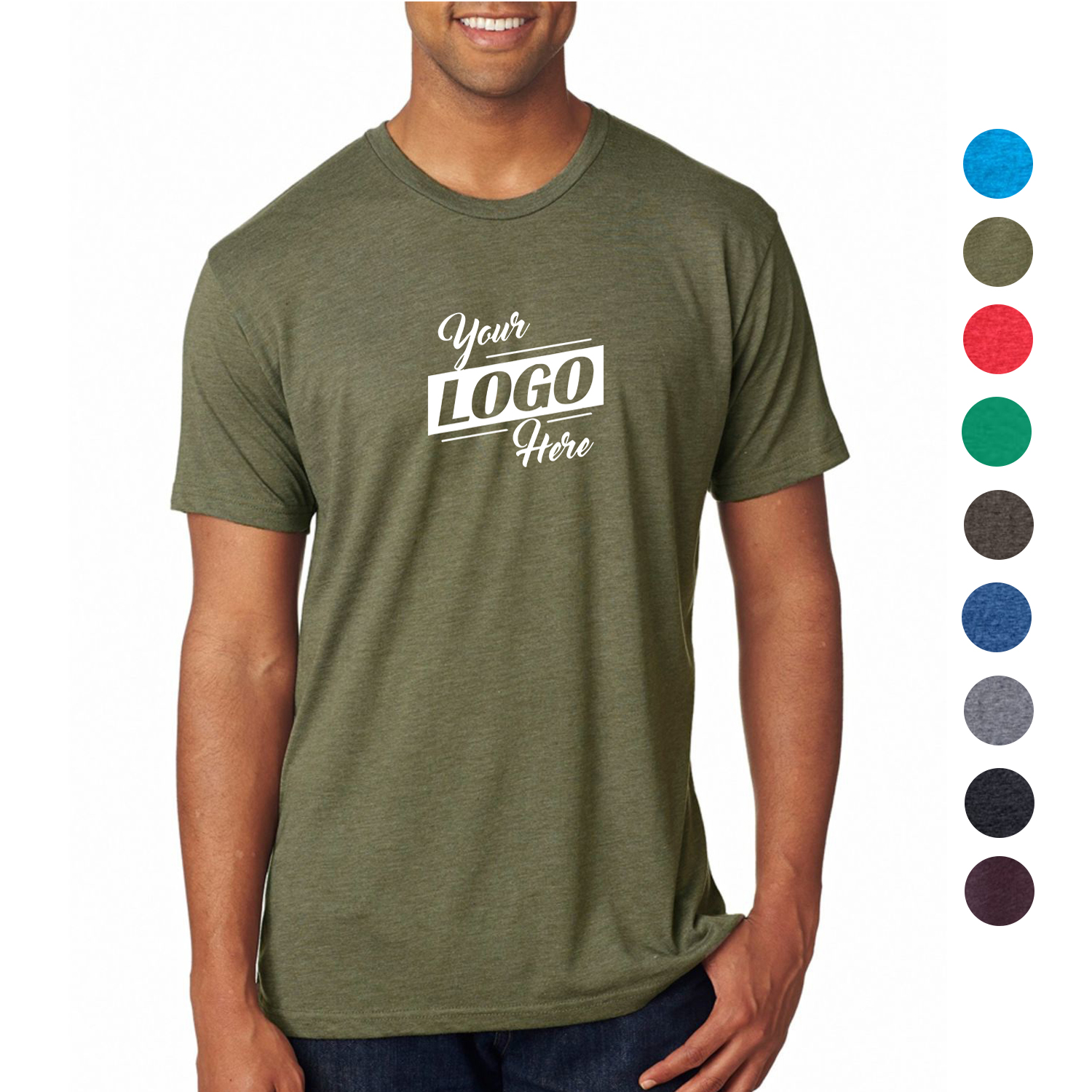 Next Level 4.3 oz. 50/25/25 Polyester/ Cotton/ Rayon Preshrunk T-shirt