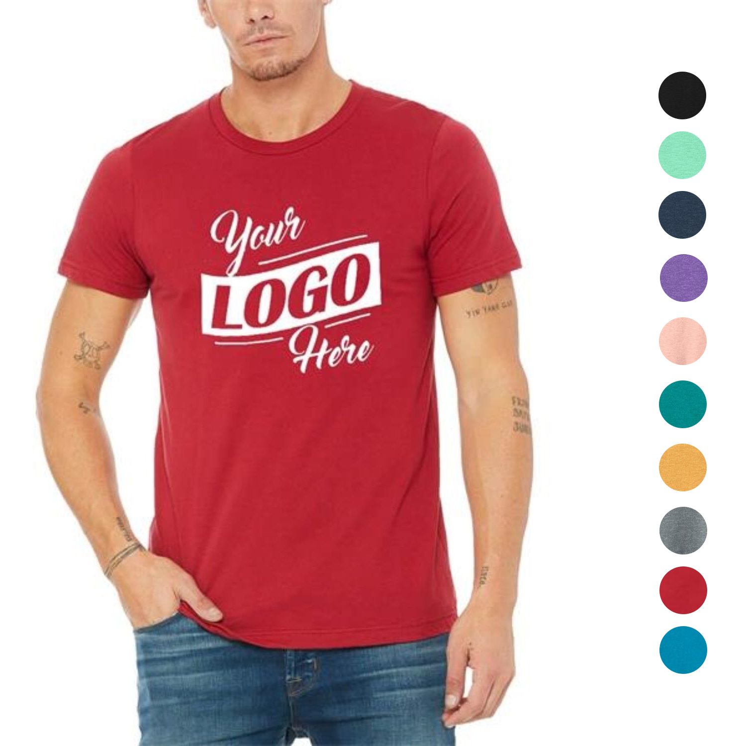 Bella Canvas Unisex Half Sleeve T Shirt 4.2 oz 100% Cotton
