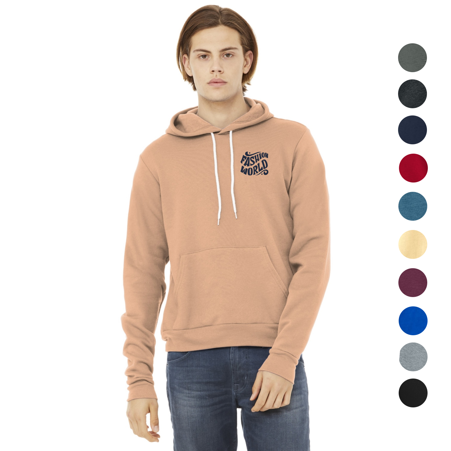 BELLA+CANVAS Unisex Sponge Fleece Pullover Hoodie 7 oz.